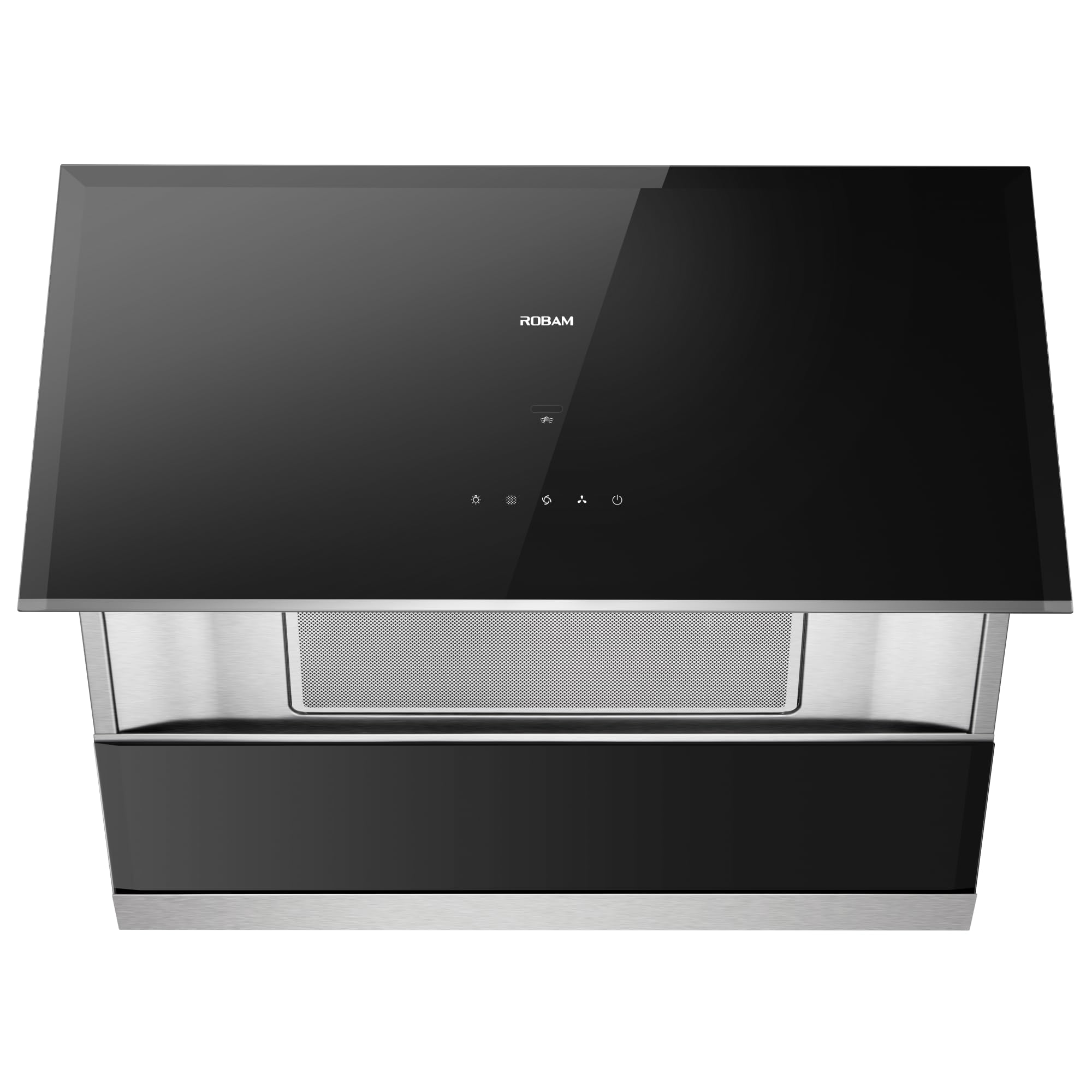 ROBAM R-Max 30 Inch Range Hood, 1050 CFM Vent Exhaust Fan, Brushless Motor, Gesture &amp; Touch Control, Wash-Free Filter, LED Lights, Ducted Wall Mount or Under Cabinet, Easy-Clean Kitchen Vent Hood A672