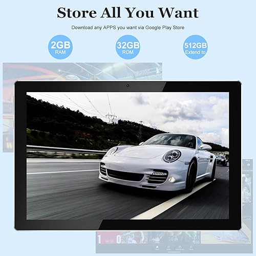 Miniatura 3 de Android 12 Tablet con teclado 10 pulgadas 2 en 1 Tablets Set incluye funda de ratón Stylus Film, 2GB+32GB Quad-Core Tablet PC, 10.1'' Tab HD IPS