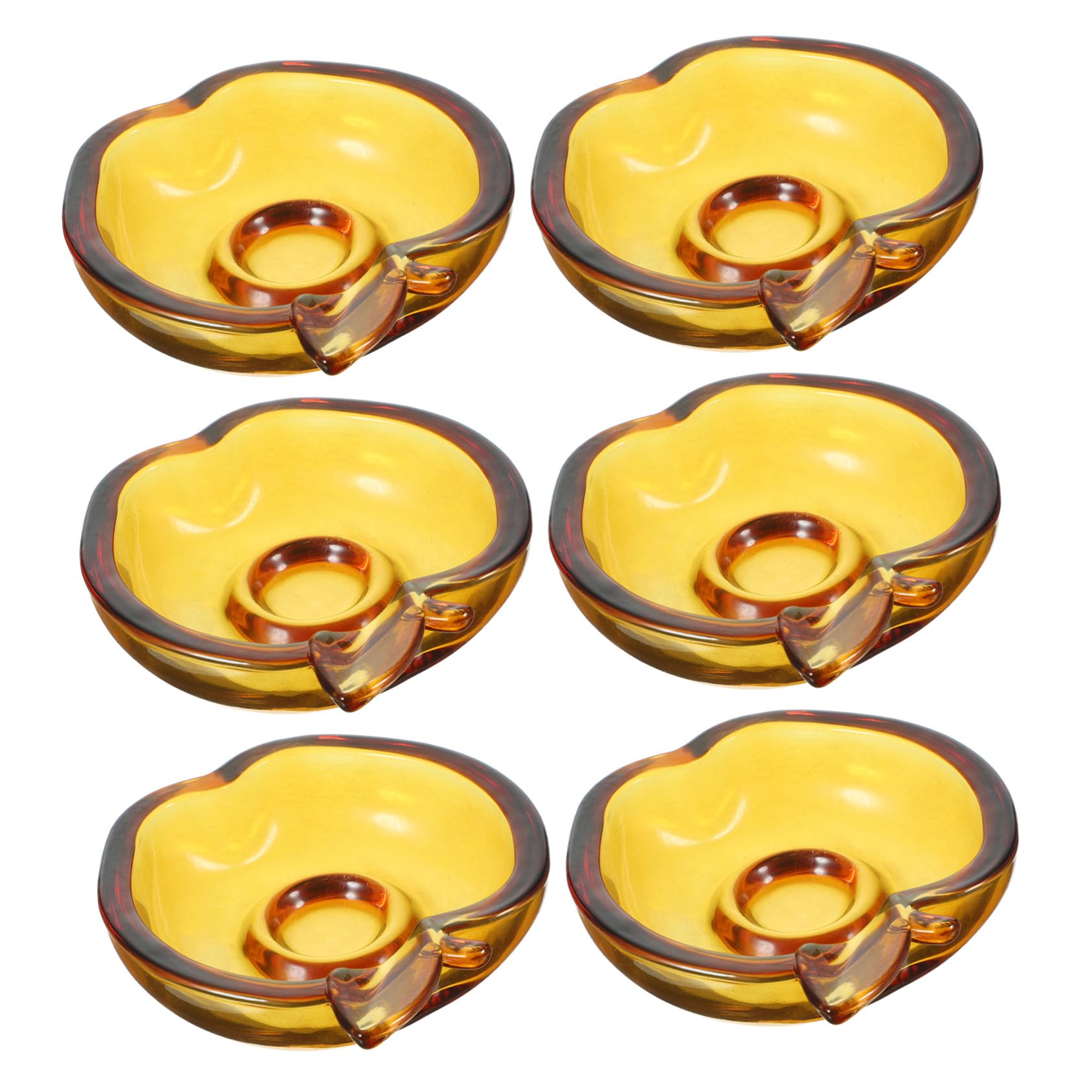 Assiettes en verre résistantes aux taches Hohopeti légères x6