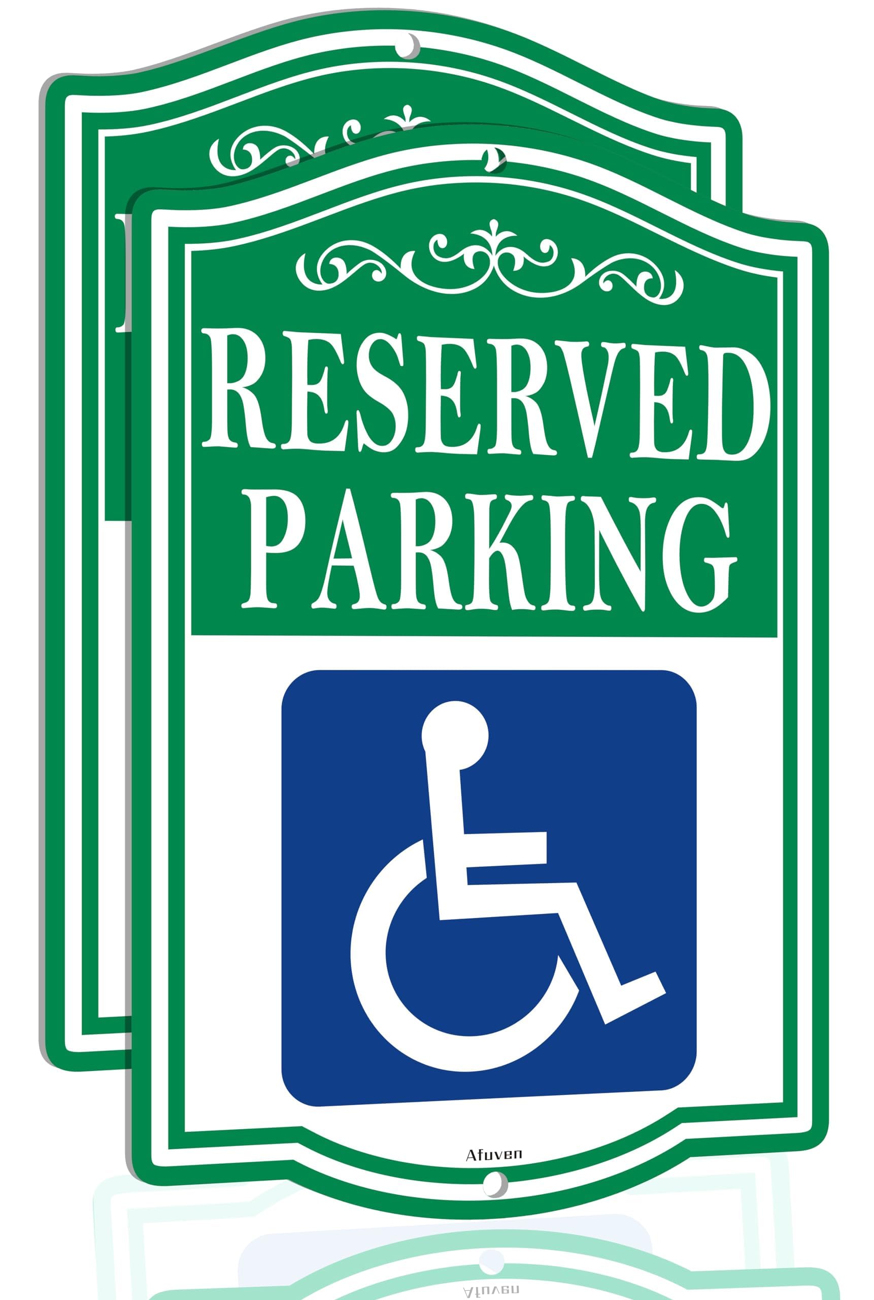 Behindertenparkplatz-Schild Aus Aluminium – Reflektierend, Wasserdicht, 30,5x45,7 Cm