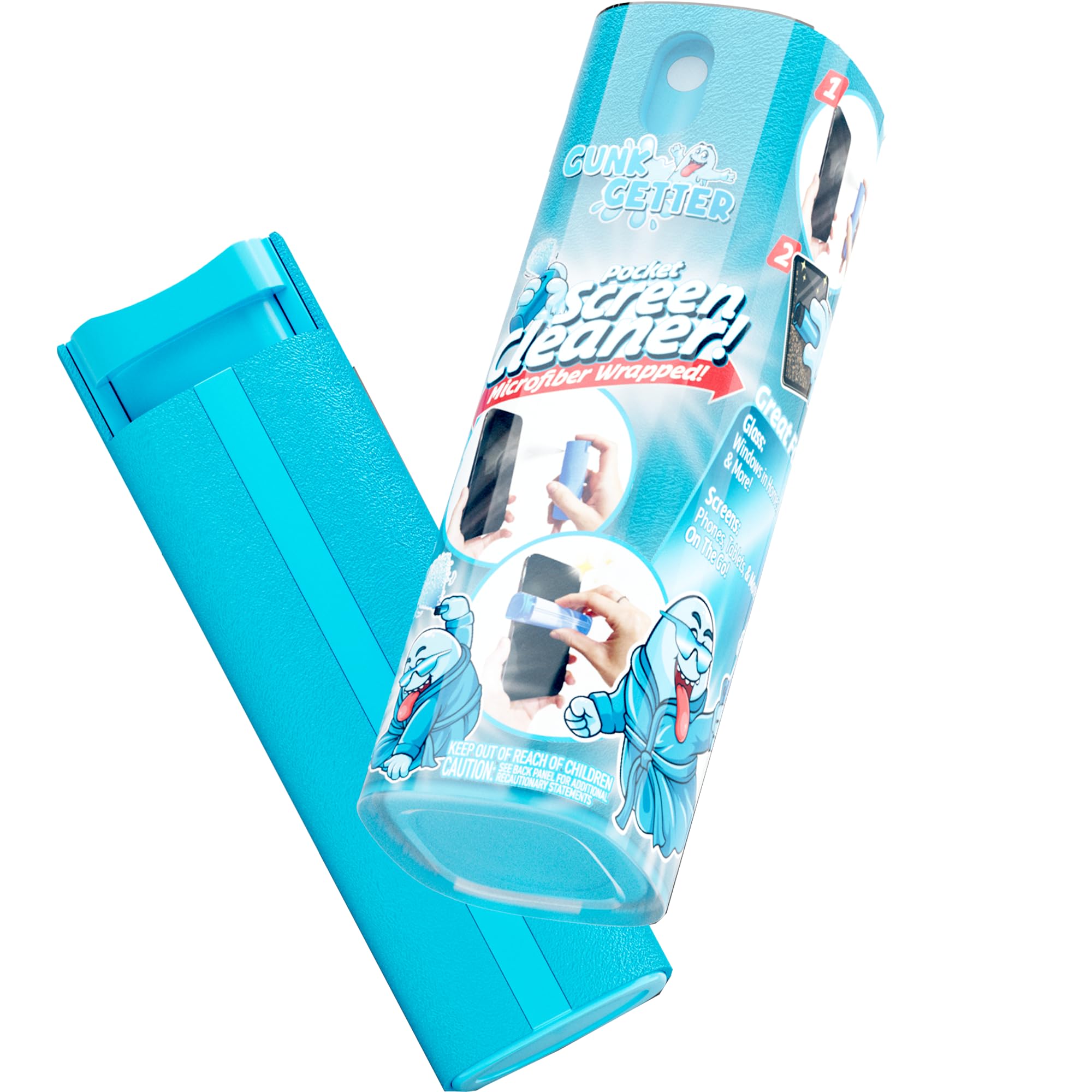 Gunk Getter - Pocket Screen Cleaner (2 Pack) - iPhone Andriod iPads Tablets Car Screens Monitors Travel TSA