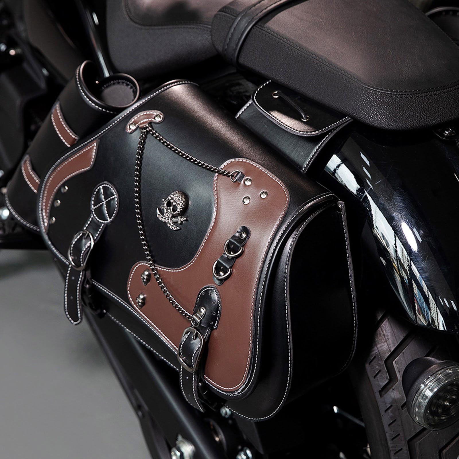 1 paire de sacoches de moto pour outils de voyage, sac de rangement pour moto, style rétro, sacoche, bagage latéral pour moto
