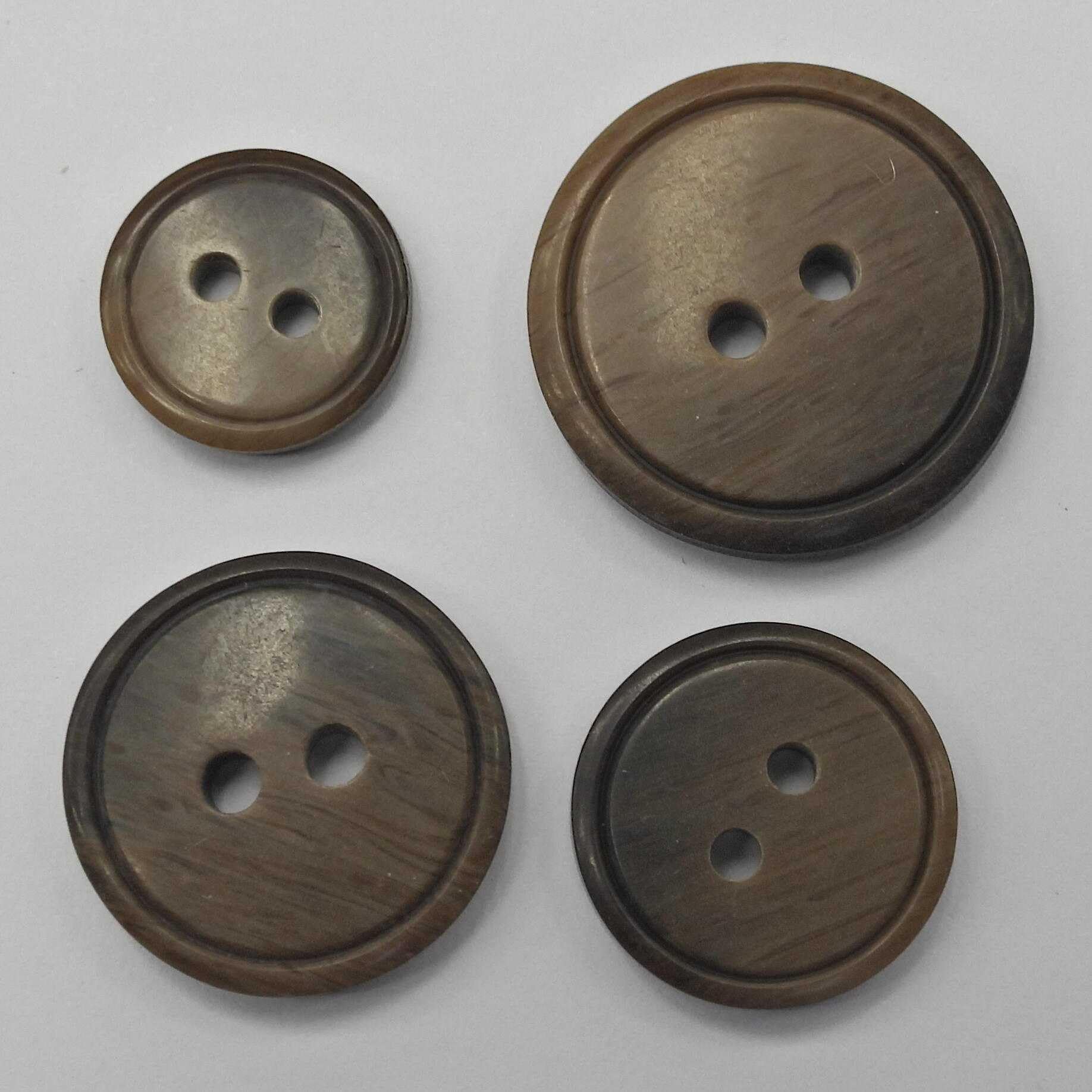 Natural 2 Tone Buttons 13mm 15mm 18mm 20mm Suit Shirt Coat Etc Buy 2 4 Or 8 929D, 031 Brown, 8 20mm