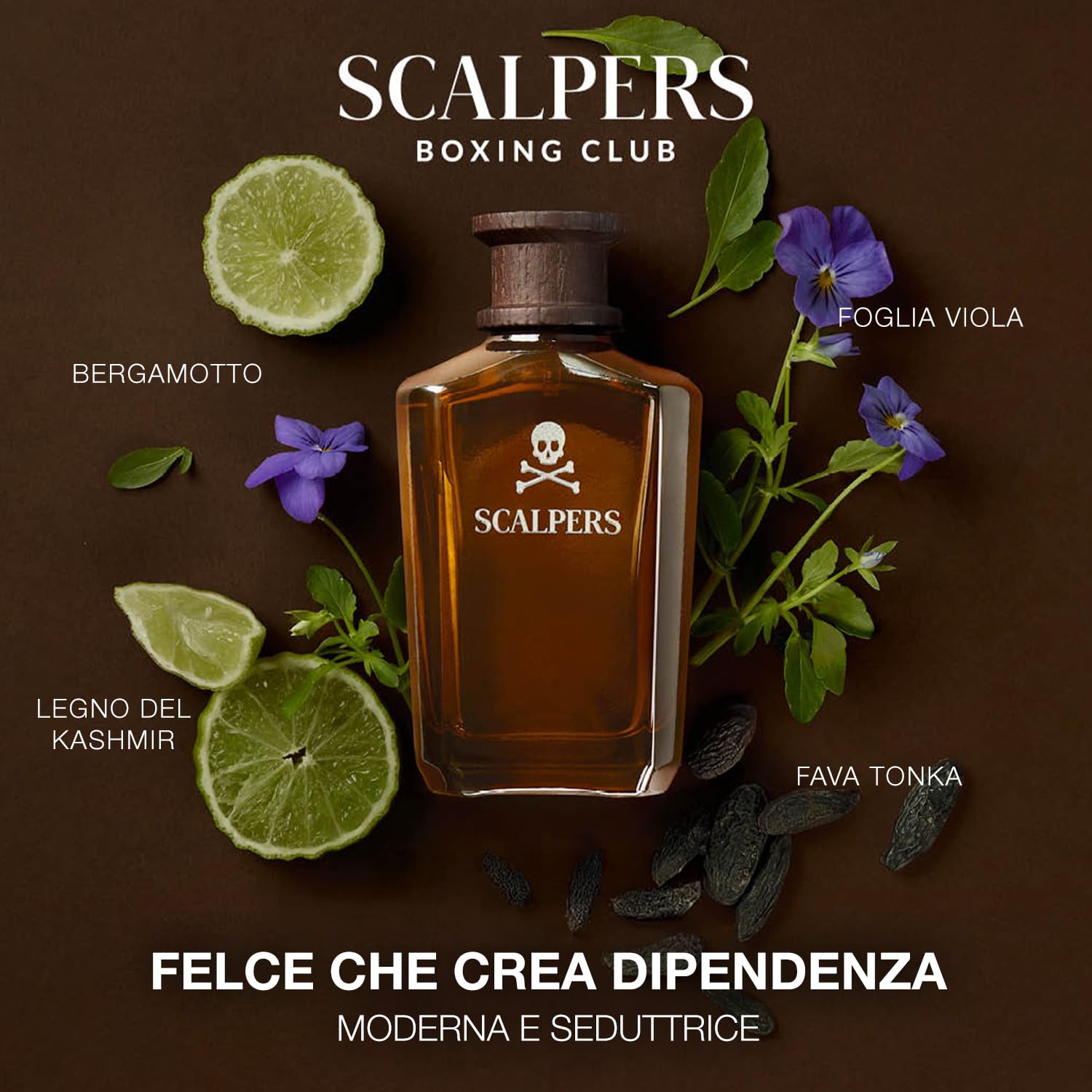 Scalpers The Boxing Club, Eau de Parfum da Uomo, Profumo Uomo con Fragranza di Felce Aromatica e Note di Iris, Foglie di Violetta e Rabarbaro, Ottimo come Regalo Uomo, Profumo da Uomo 125ml con Spray