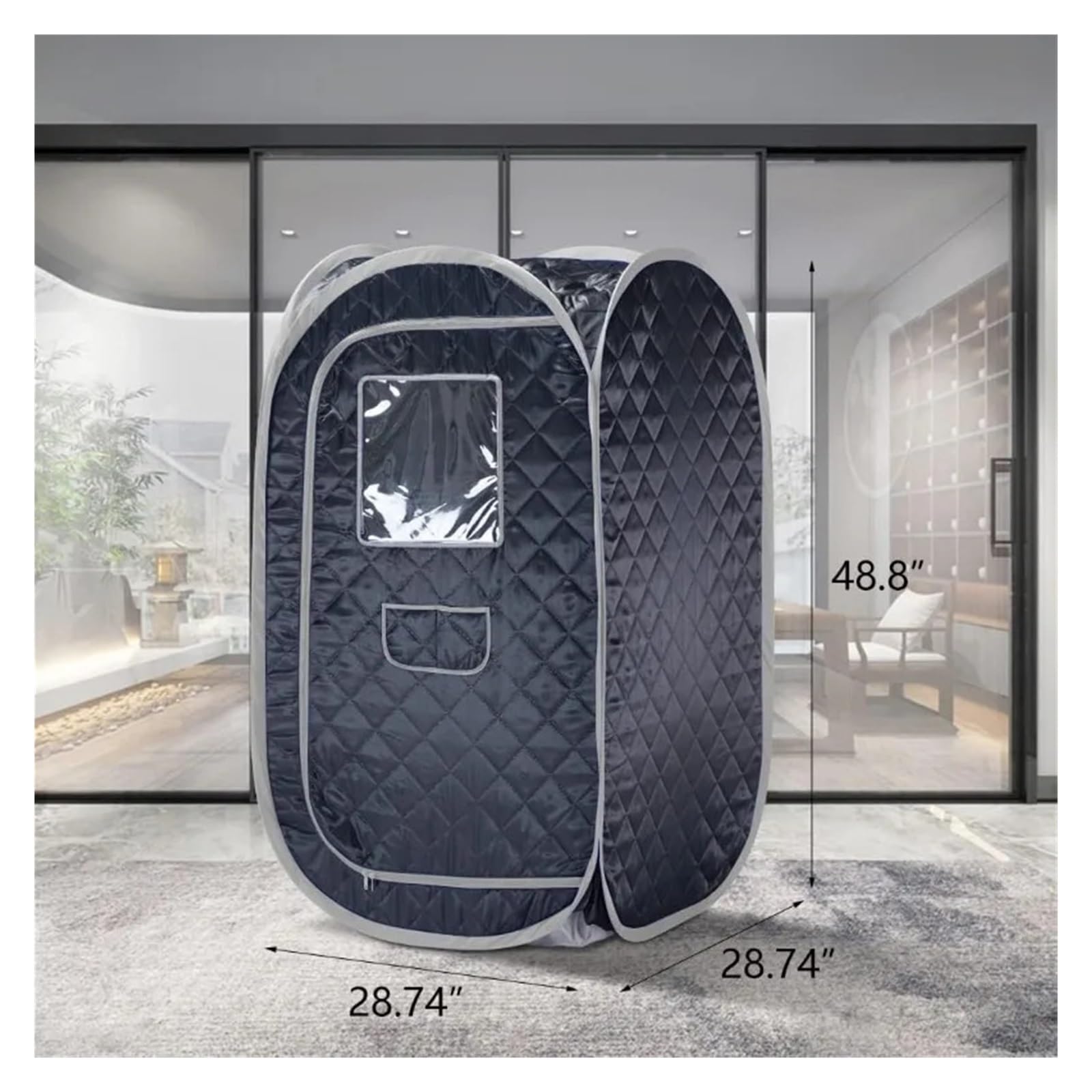 Tenda Da Sauna Portatile Pieghevole For Una Persona Spa For Tutto Il Corpo For La Terapia Disintossicante Senza Vapore Relax A Casa(Brown)