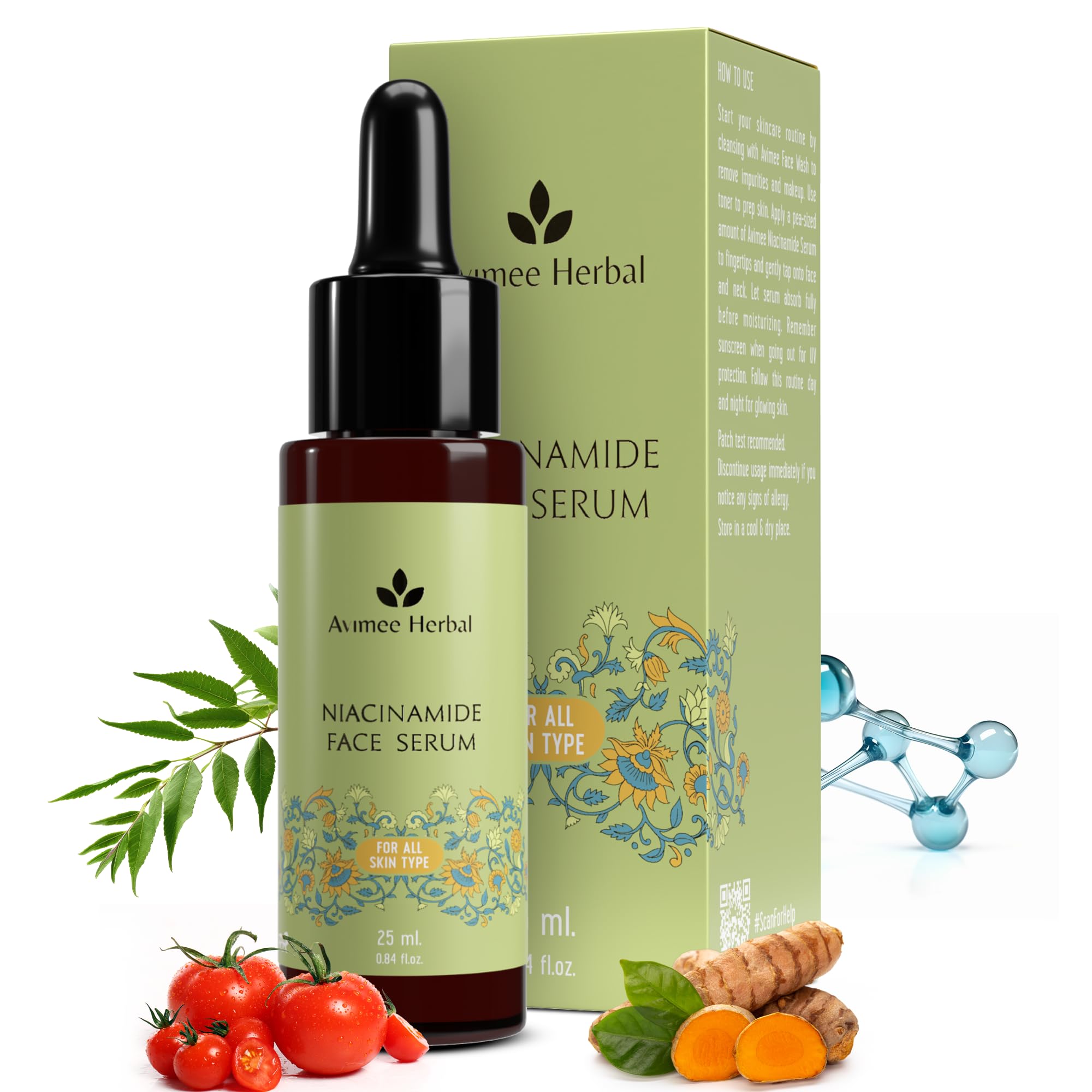 10% Niacinamide Face Serum with Hyaluronic Acid | For Acne Marks, Blemishes & Oil Balancing with Zinc | Skin Clarifying Anti Acne Serum for Oily & Acne Prone Skin | 25 ml