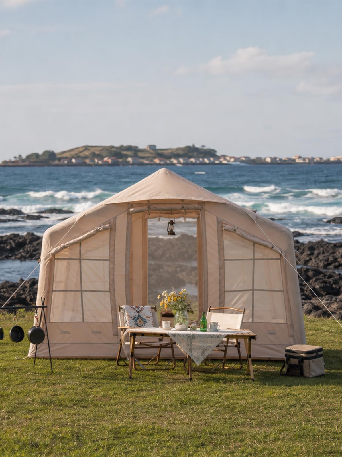 Amazon.co.jp: TOMOUNT Air Tent, 26.2 sq ft (8 m2), Inflatable