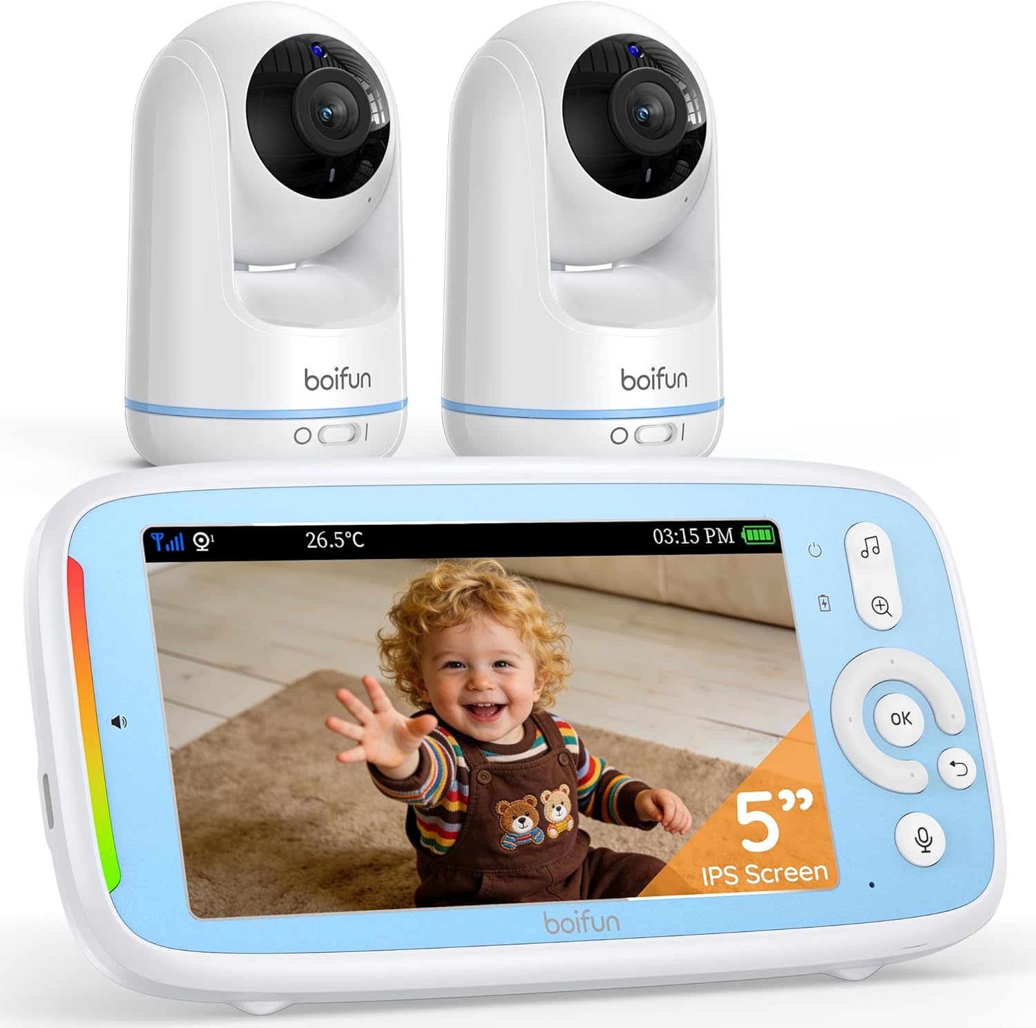 Boifun 5 inch Video Baby Monitor