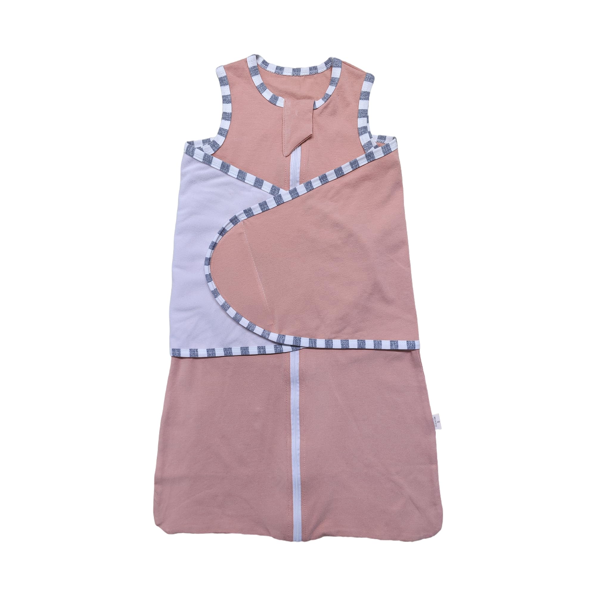 Baby Swaddle with 2-Way Zipper 100% Cotton Soft Comfortable Wearable Blanket Baby Sleep Sack 1.0 TOG