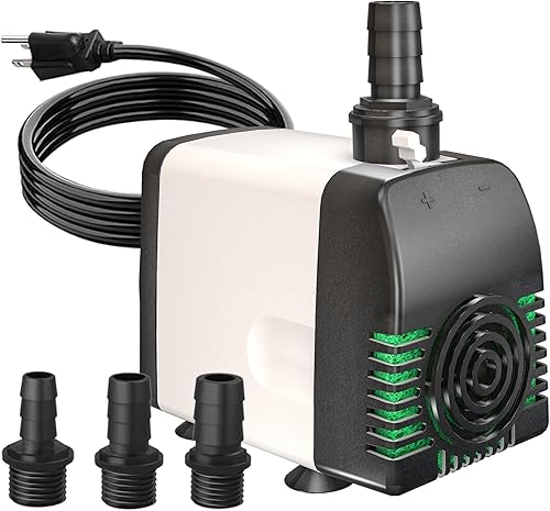 Bomba de agua sumergible de 540 GPH - Bombas de estanque AUTO-SHUT-OFF de 35 W con caudal ultra silencioso y ajustable para fuentes, hidroponía,