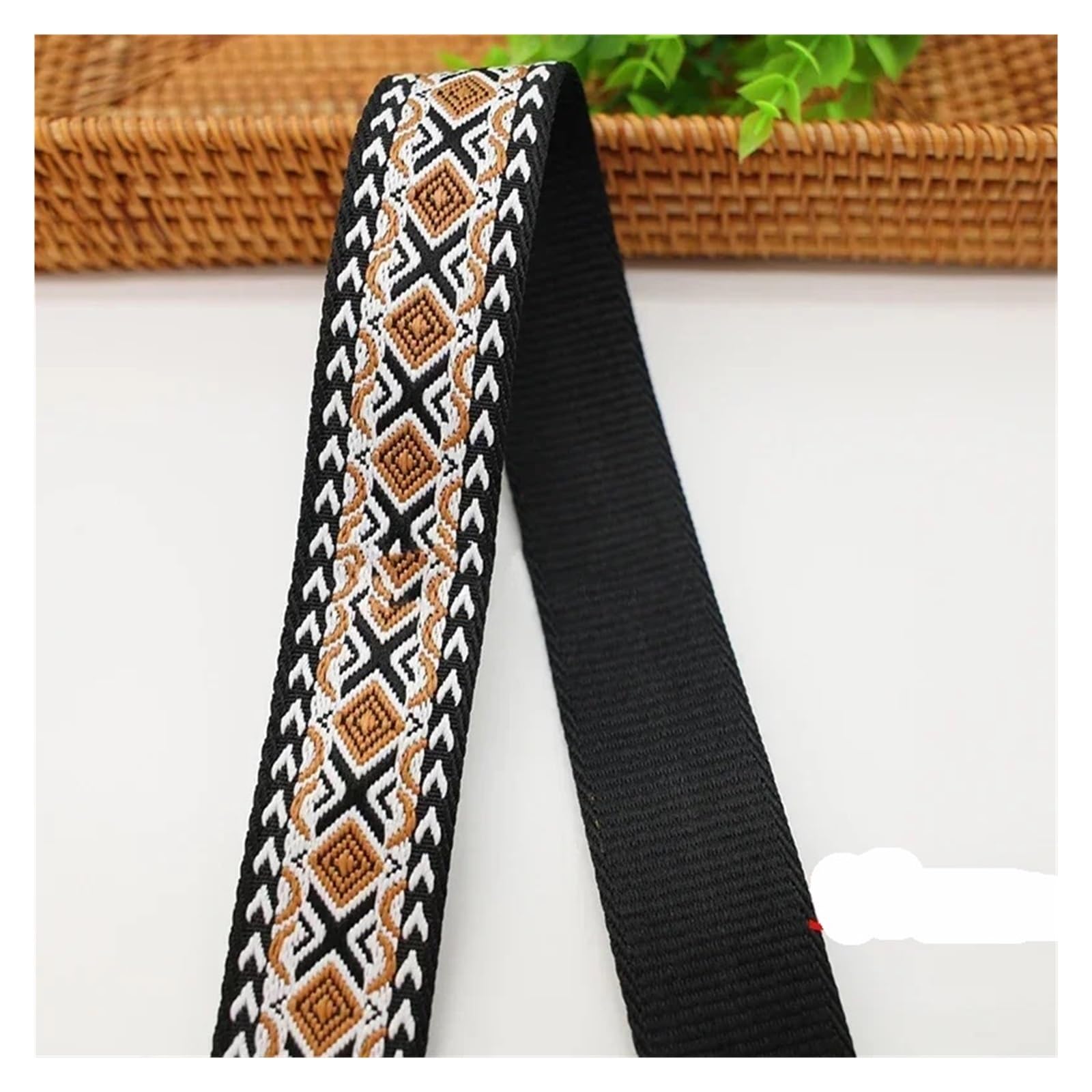 1-5Meters 38/50mm Jacquard Webbing Tape 1.8mm Thick Bags Strap Ribbon Band for Sewing Clothing Luggage Belt Material Accessories(01-38mm,5Meters)
