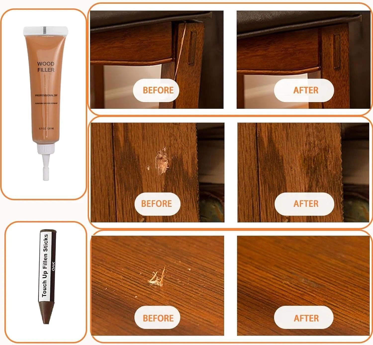 Photo 1 of ***COLORS ONLY***
Kenbry Wood Repair Kit,Quick Fix Stick Restore Scratch, Holes for Wooden
