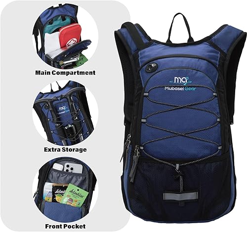 Miniatura 2 de Mochila de hidratación aislada con vejiga libre de BPA de 2 litros, mantiene el líquido fresco hasta 5 horas, para correr, senderismo, ciclismo,