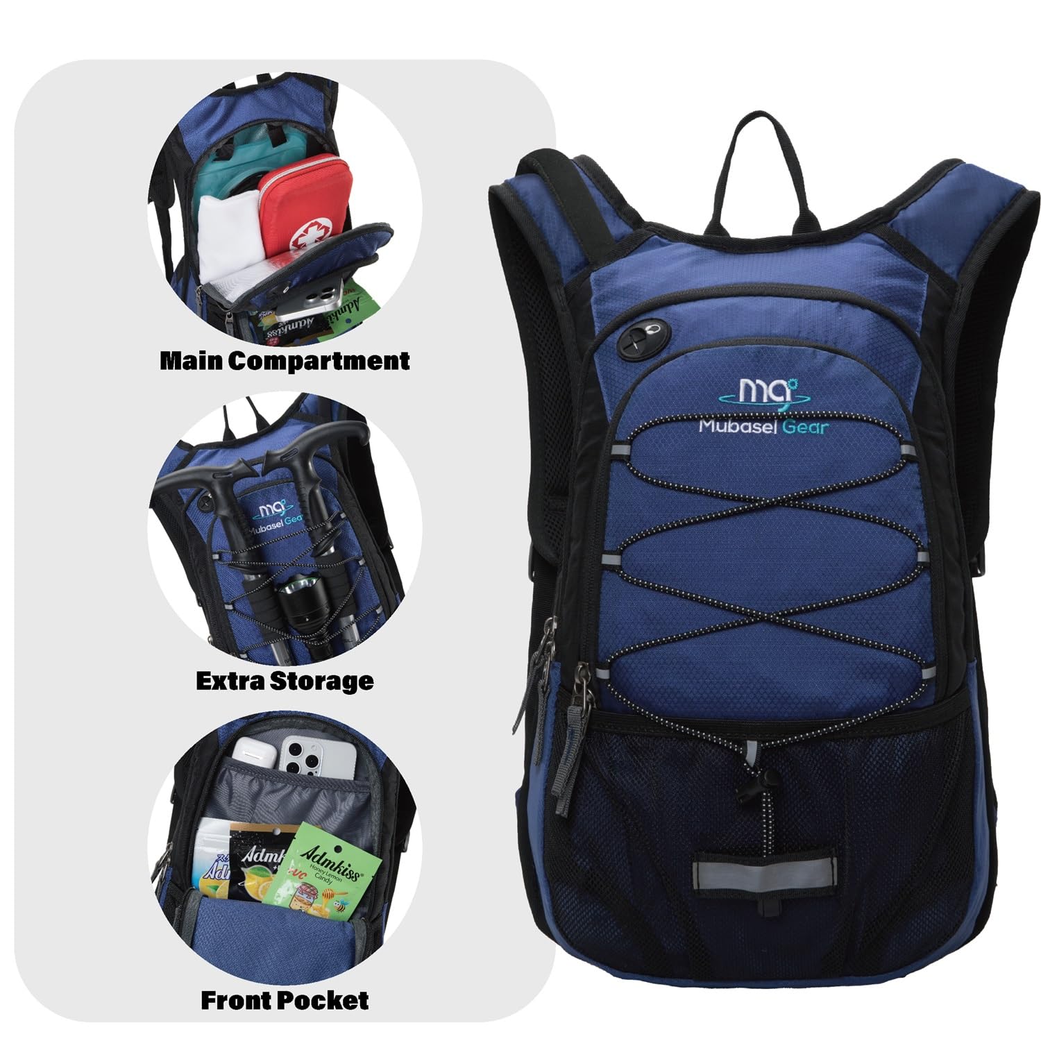 Insulated Hydration Backpack Pack with 2L BPA Free Bladder - Keeps Liquid Cool up to 5 Hours for Running, Hiking, Cycling, Camping