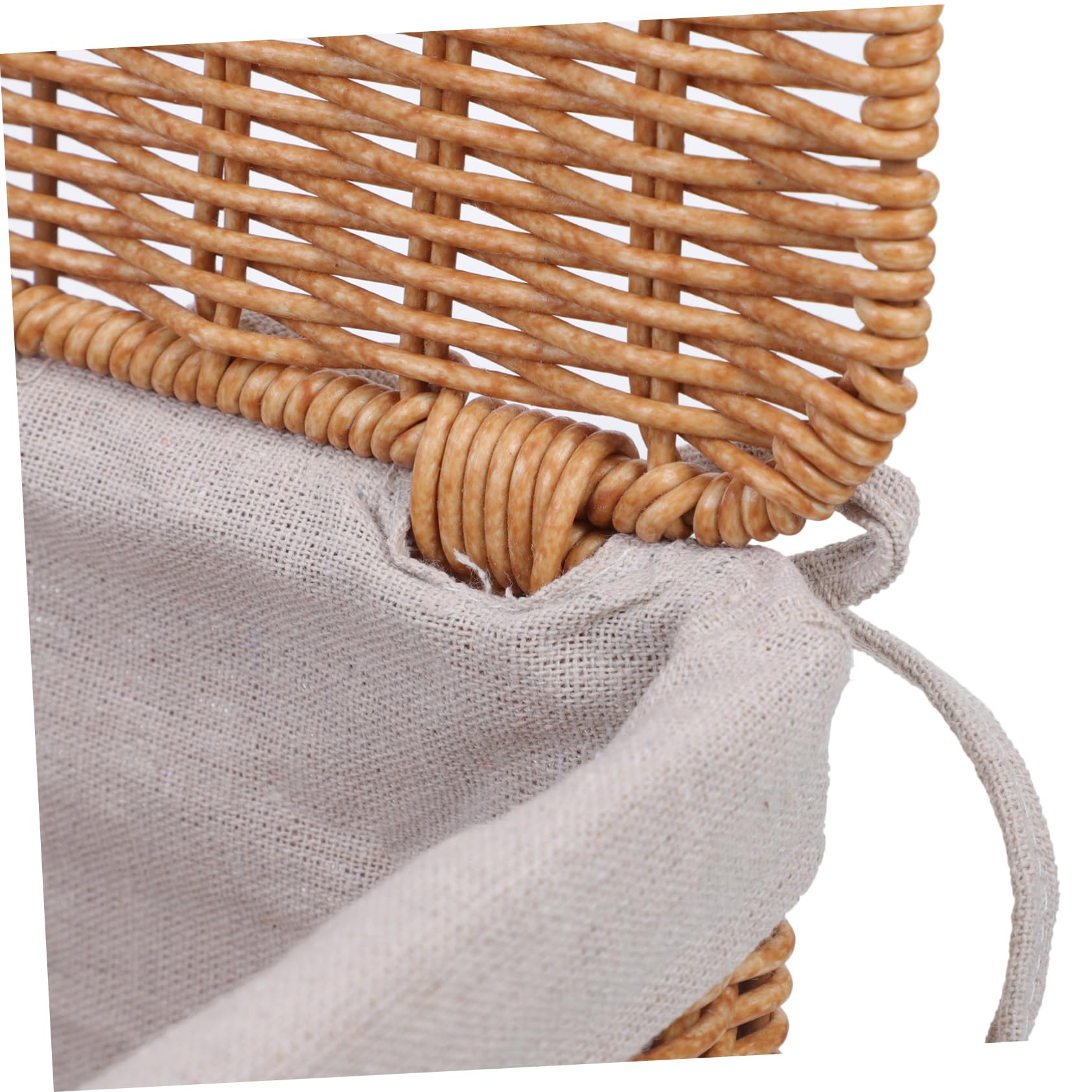 Healifty Cesta De Almacenamiento Rectangular Grande Con Tapa y Asas Dobles, Mimbre Tejido a Mano, Organizador Para Ropa, Libros y Juguetes, Adecuado Para Hogar, Cocina y Cuarto De Juegos