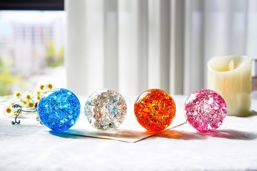 Amazon.co.jp: kanpura 2.3インチ 琥珀色の氷にひびが入ったボール