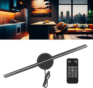 3D Hologram Fan, Holographic Projector Fan with 224 LED Light Beads, High Resolution Advertising Player for Business Store Shop Bar 100 to 240V (UK Plug)