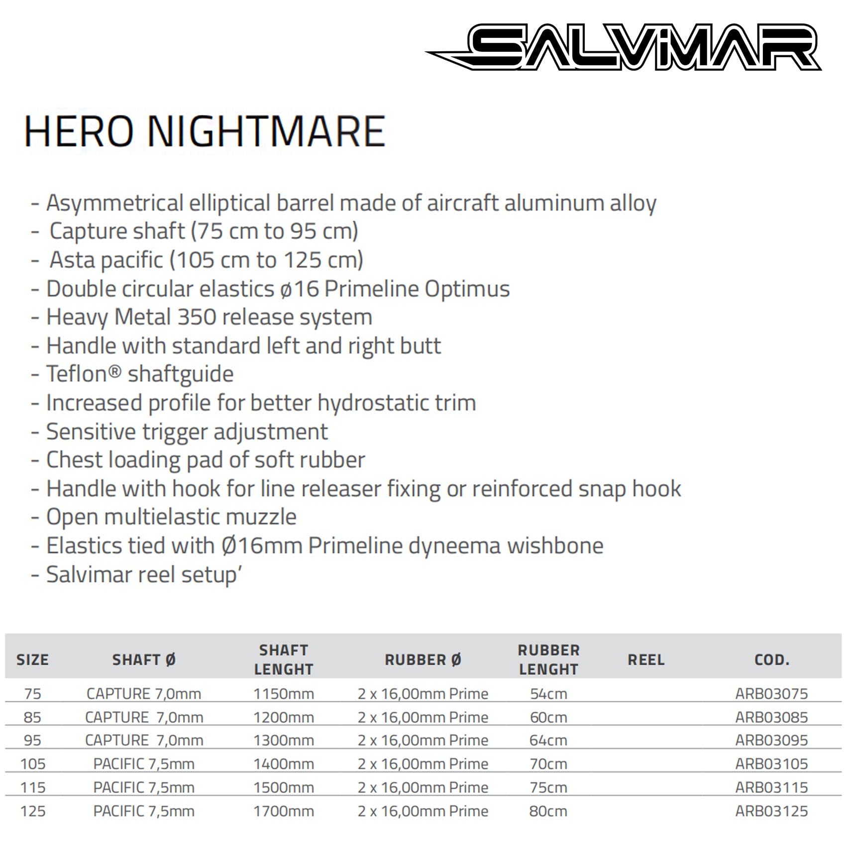 SALVIMAR Hero Nightmare arbalete Unisex Adulto