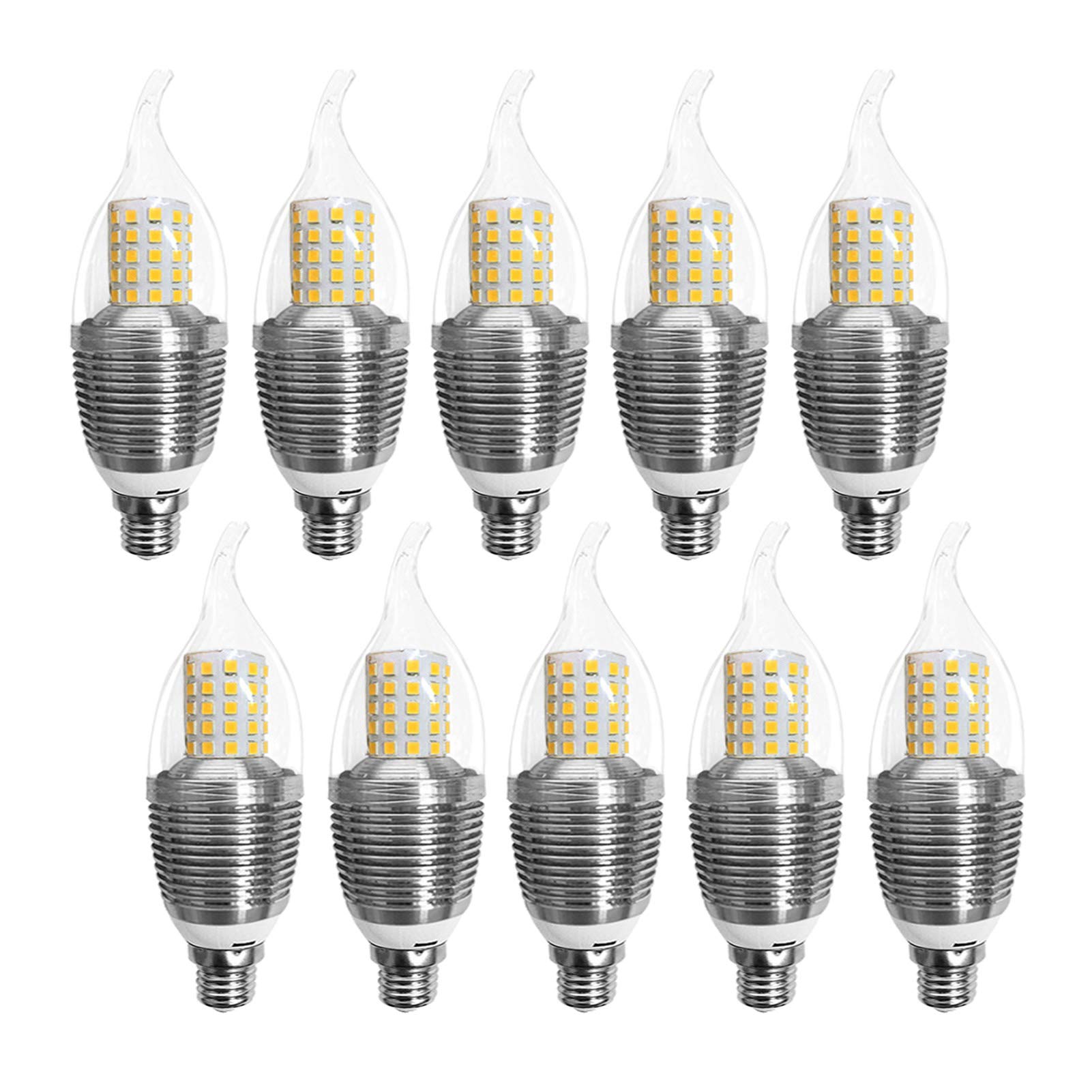 Ampoule candélabre LED 12W, bougie en maïs, bouche à vis, économie d'énergie, haute luminosité, éclairage domestique, paquet 10