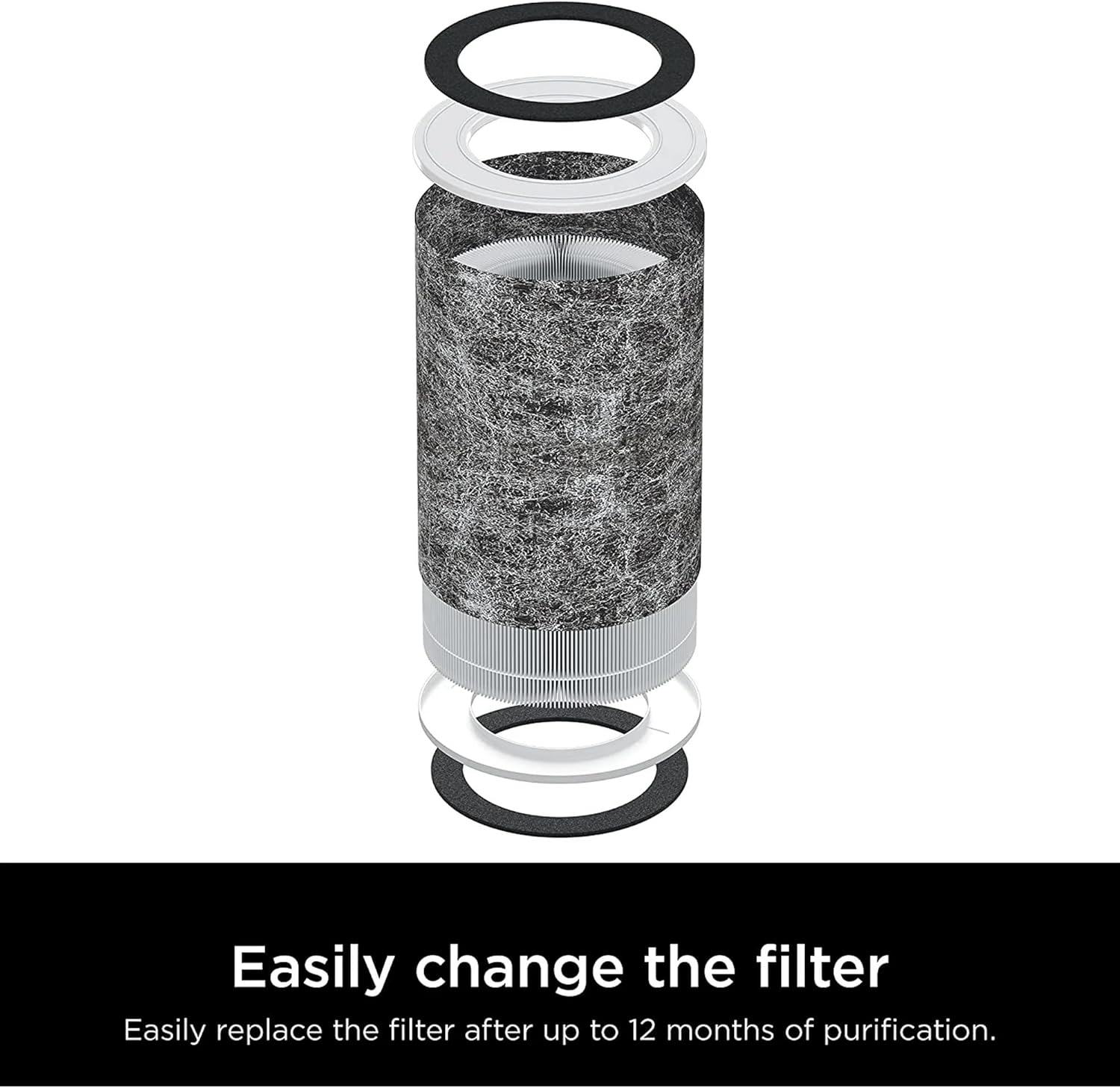 Shark Air Purifier for Home Large Room, Clean Sense Technology, HEPA Air Filter, 1000 Sq Ft, Removes 99.98% of Dust & Allergens, HP201 (Renewed)