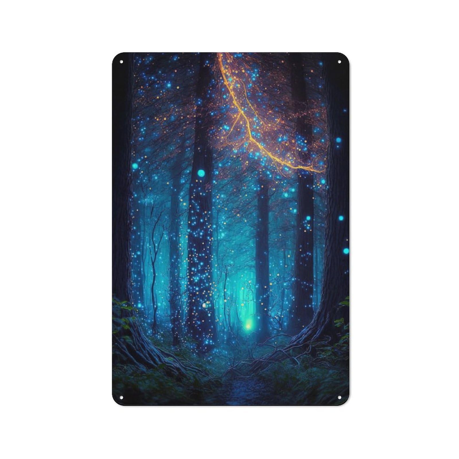Junmoney Fantasy Magic Lights 30X20cm Vintage Metal Plaque With For Garage Or Workshop, A Christmas Gift For People Styling Garage And Workshop