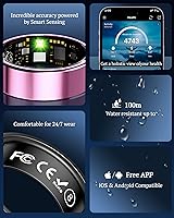 Vista 7 de Anillo inteligente para mujeres y hombres (rosa, n. 8)