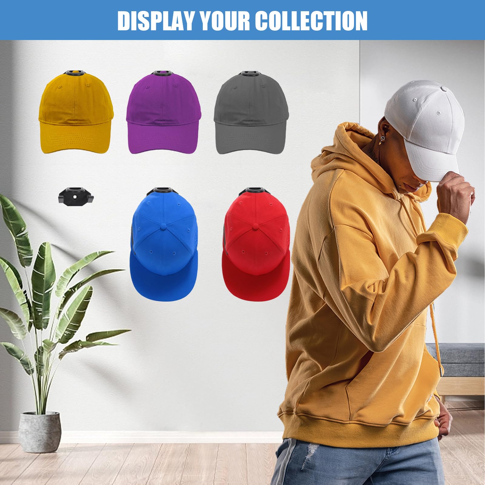 10 Crochets Muraux Pour Chapeaux Transparents - Adhésifs Ou à Visser - Pour Casquettes, écharpes, Sacs