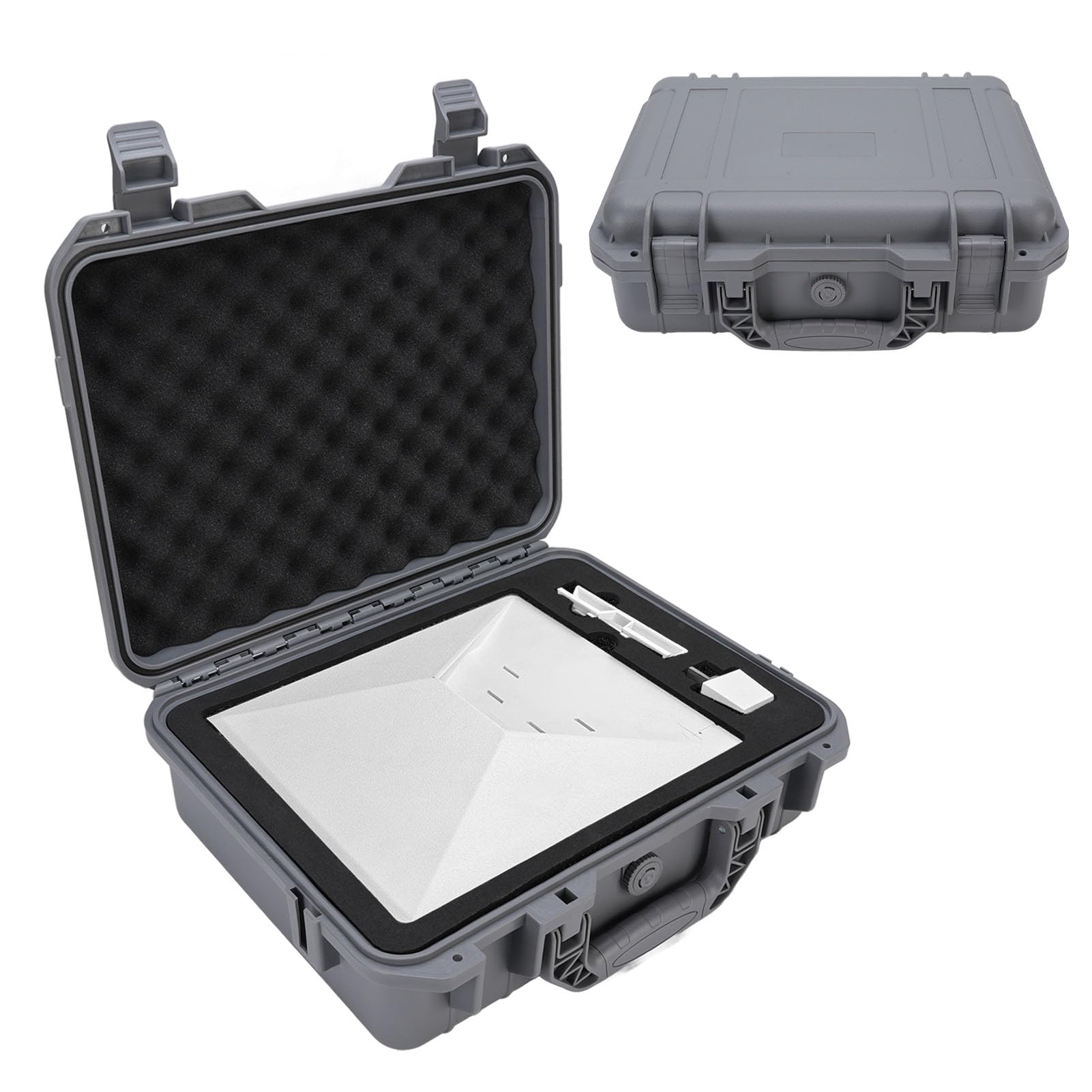 Twardy futerał do Mini Dish, IP67 Wodoodporna Odporna na Wstrząsy Ochrona Satelitarna Etui do Twardy Wkładka Piankowa, Podróży RV, Kemping, Samochód RV Yacht SUV, Akcesoria
