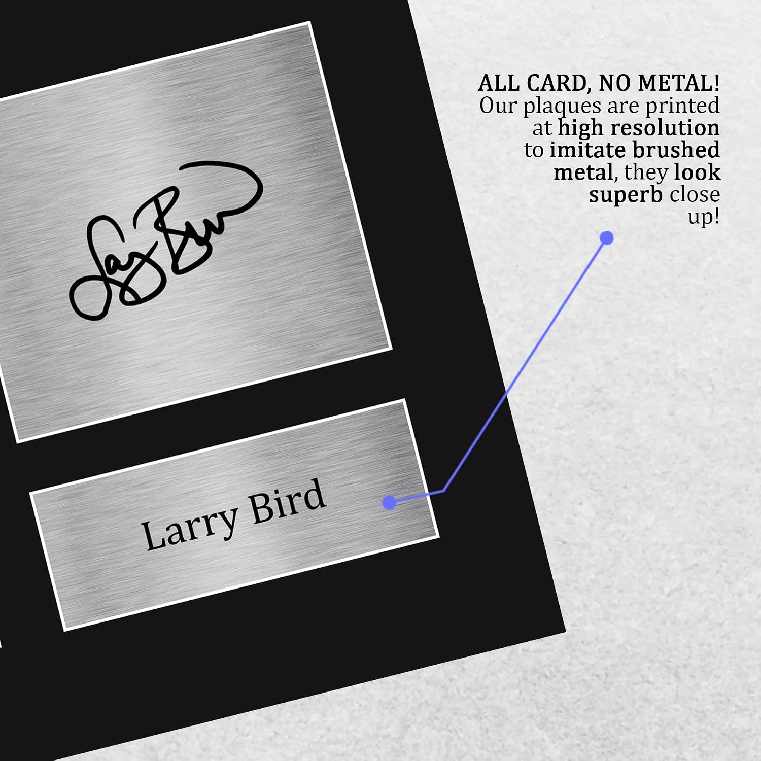 HWC Trading Larry Bird Celtics Gifts Printed Signed Autograph Picture for Basketball Memorabilia Fans - US Letter Size