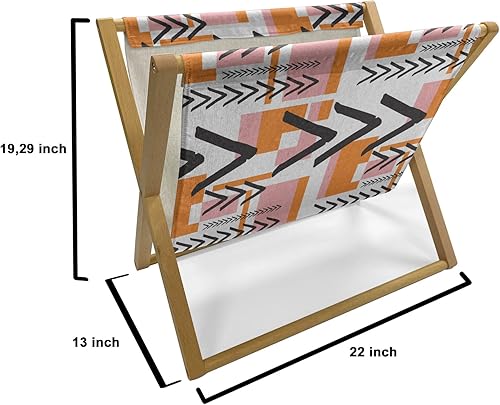 Miniatura 10 de Ambesonne Cat Magazine and Book Holder, Young Black Kitties Sneaking on and Saying Hi and Playful Domestic Pets, Floor Rack Decor for Interior of