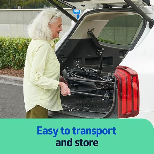 Miniatura 9 de Silla de ruedas Medline ultraliviana con asiento amplio de 19 pulgadas reposabrazos tipo escritorio permanentes y reposapiés abatibles MDS808200F2B