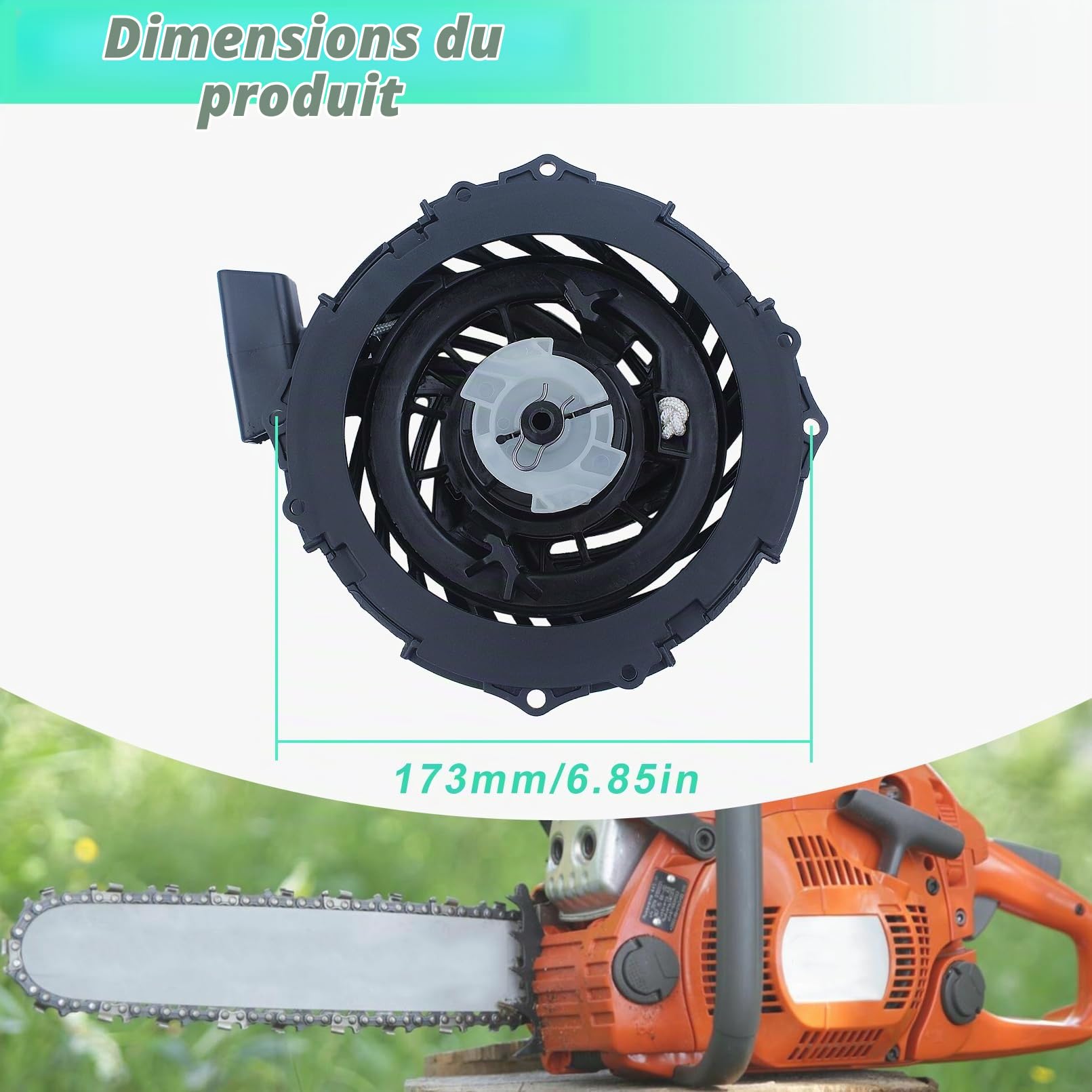 Adefol Démarreur à Rappel Kit Pour Briggs & S 593959 593960 Tondeuses à Gazon, Démarreur avce Tasse de démarrage Griffe, Corde de démarrage, Remplacement 590588, 591139, 593961