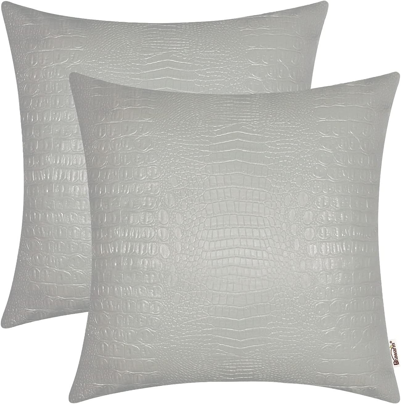 gray leather pillows