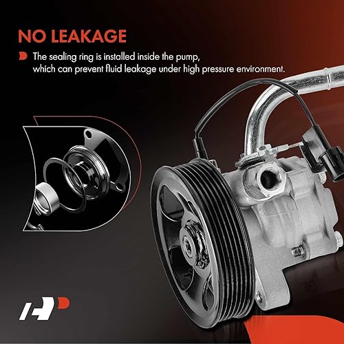 Miniatura 7 de A-Premium Bomba de dirección asistida con polea y sensor compatible con Hyundai Genesis Coupe 2013-2016, 3.8L, repuesto # 21-671, 571002M400