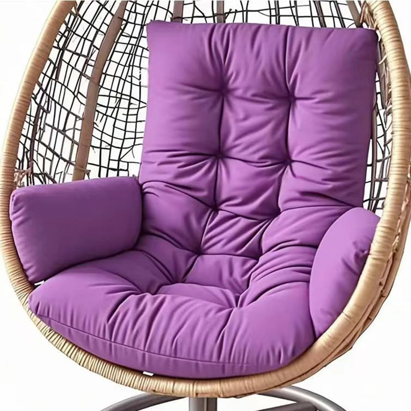 TYYCKJ Egg Chair Cushion, Hanging Chair Cushions, Waterproof Thick Hammock Chair Cushion Replacement, Outdoor/Indoor Swing Garden Seat Cushions for Hanging Swing (Only Pad),Purple