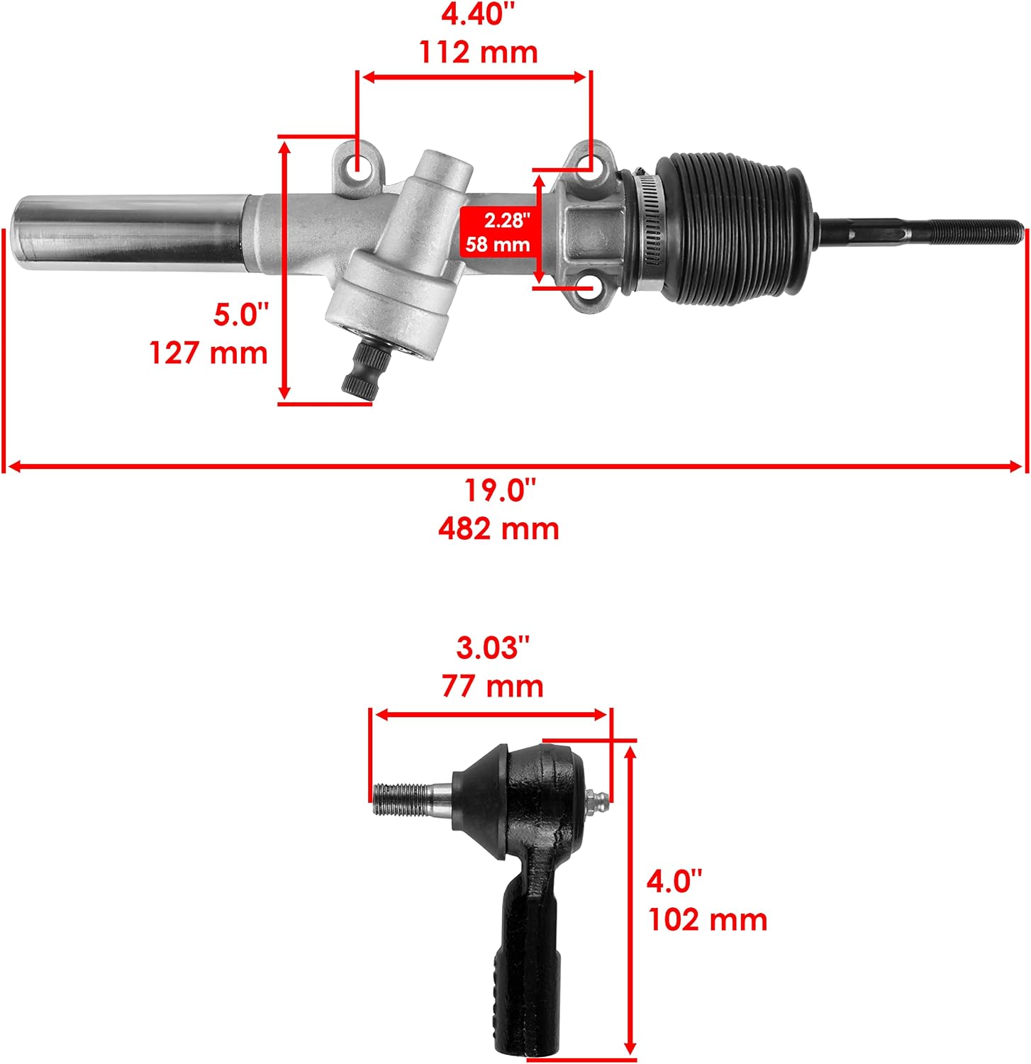 Caltric Steering Rack & Pinion Gear Box Compatible with E-Z-GO TXT Fleet Elite EFI 70964G01