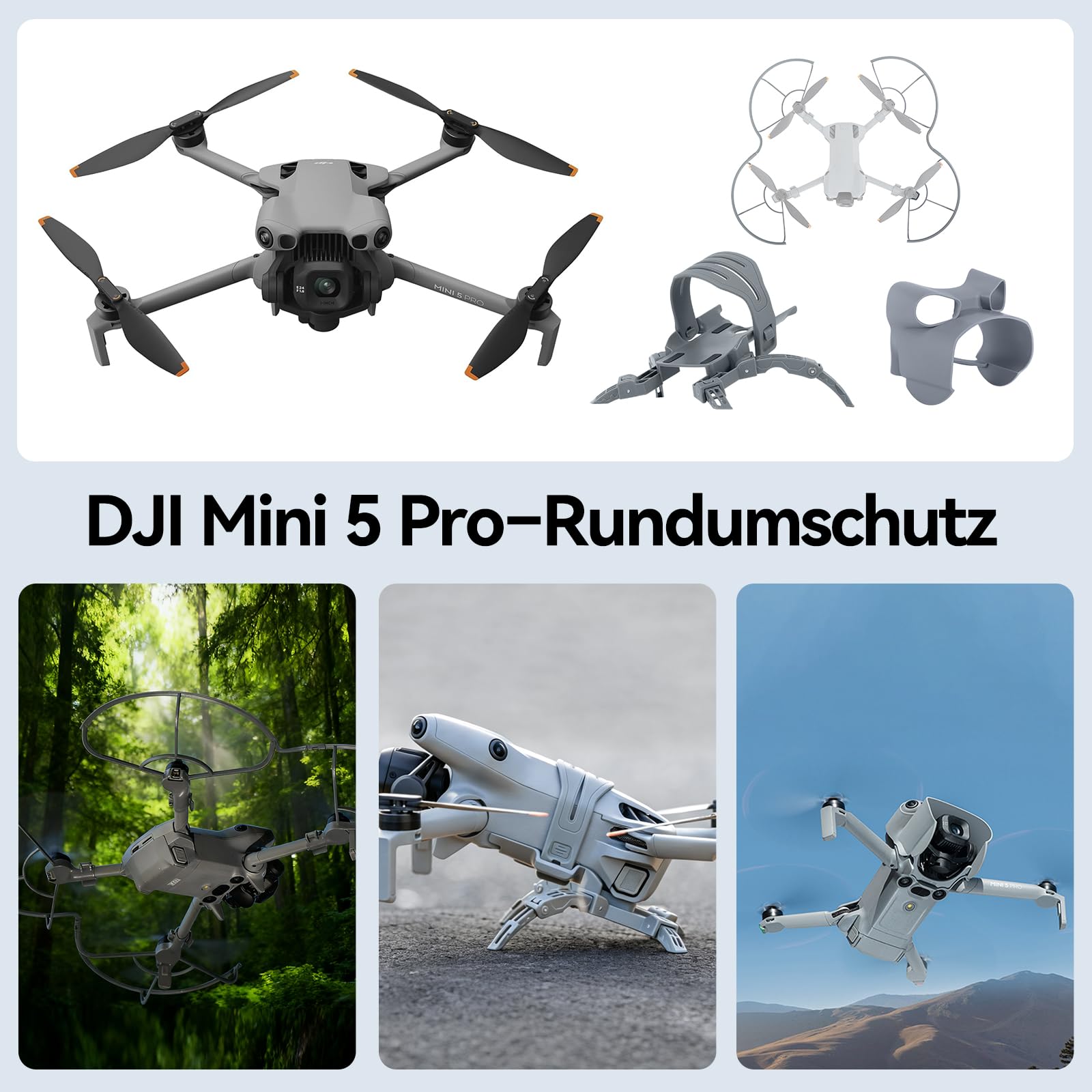 Pack DJI Mini 5 Pro Vuela Más con DJI RC-N3, Certificado C0, Dron con cámara, CMOS de 1 pulgada, Dron 4K para principiantes con detección de obstáculos omnidireccional, ActiveTrack 360°