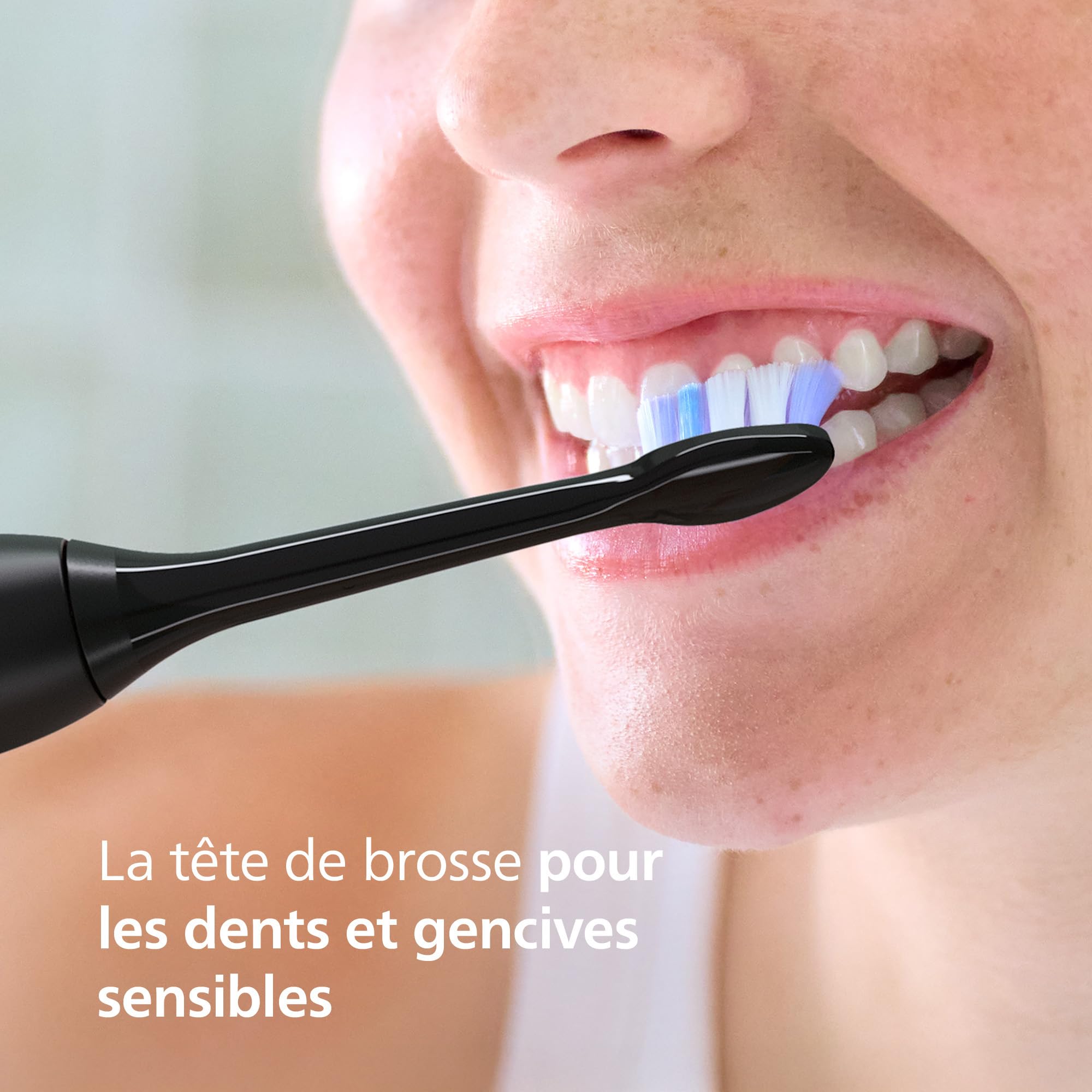 Philips Sonicare S2 Sensitive, têtes de brosse de rechange, noir, lot de 6, HX6056/88