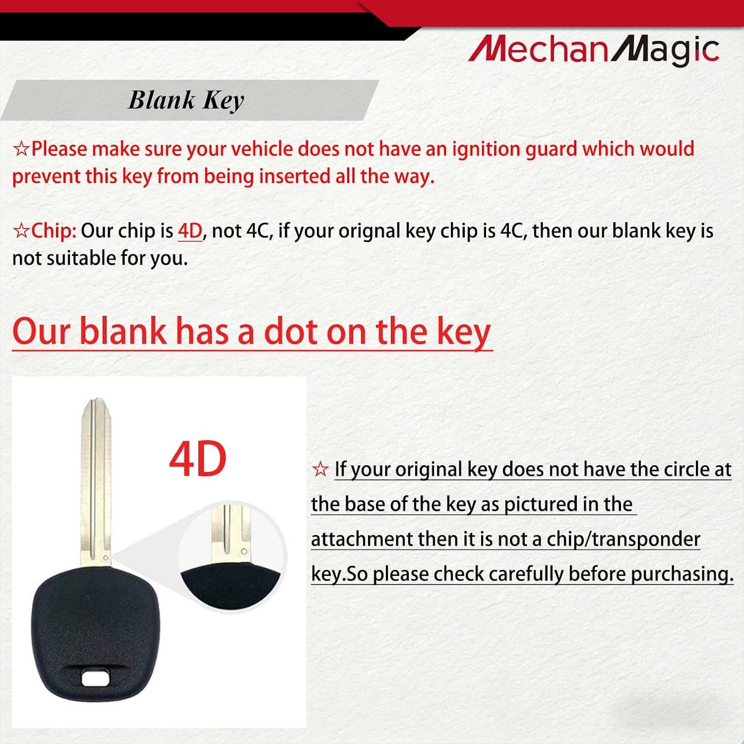 MechanMagic Key Fob Replacement Fits for Toyota Tacoma Tundra Highlander Sequoia Sienna 2004 2005 2006 2007 2008 2009 2010 GQ43VT20T Remote with Uncut Transponder Ignition Key Kit (TOY44DPT)