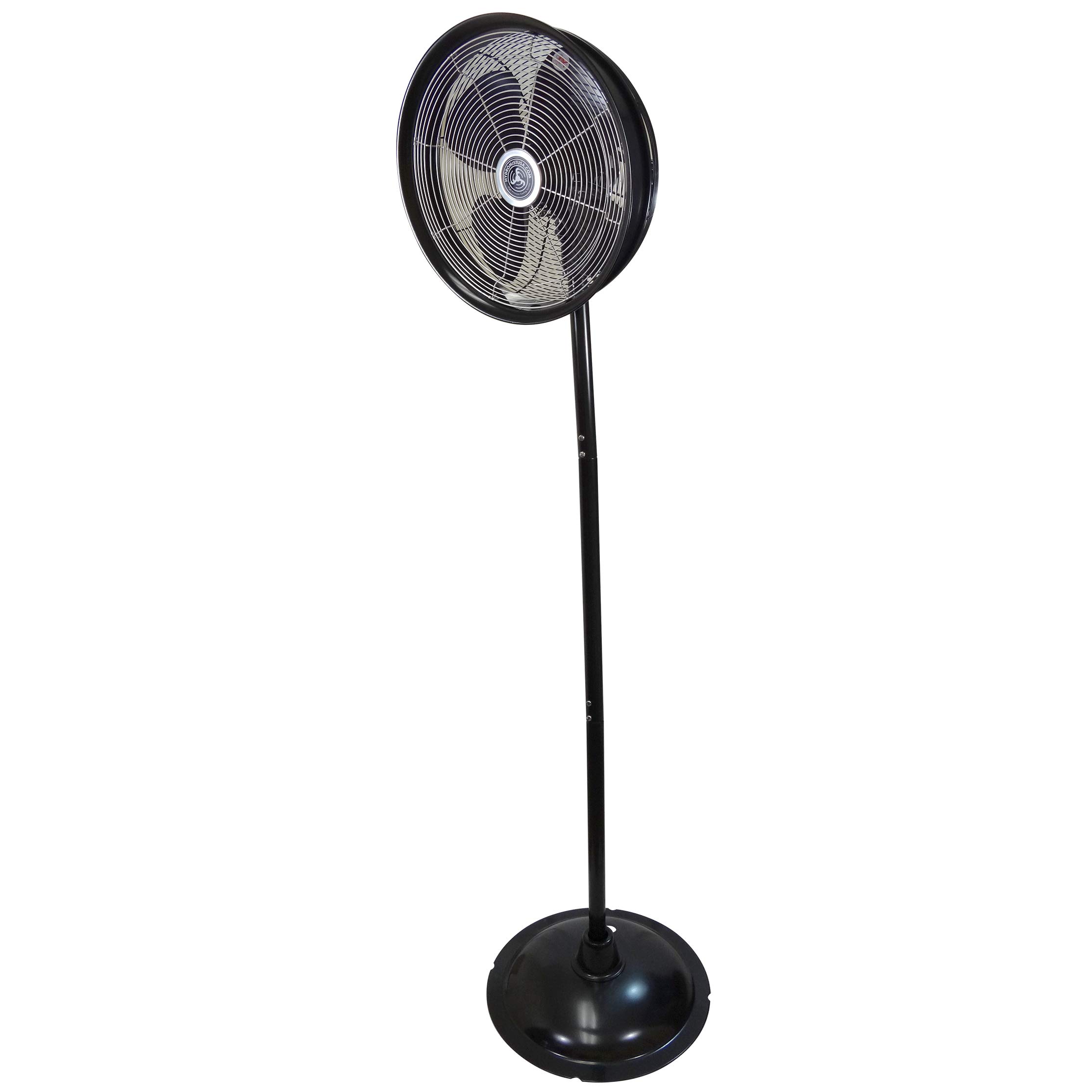 HydroMist 18 inch Black Outdoor/Indoor Oscillating Shrouded Pedestal Fan -3 Speeds, 18 inch Fan Head (F10-14-026)