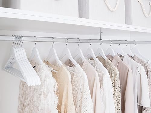 Miniatura 3 de StorageWorks Paquete de 30 perchas de madera, perchas delgadas de madera natural, colgador de ropa de madera maciza de primera calidad