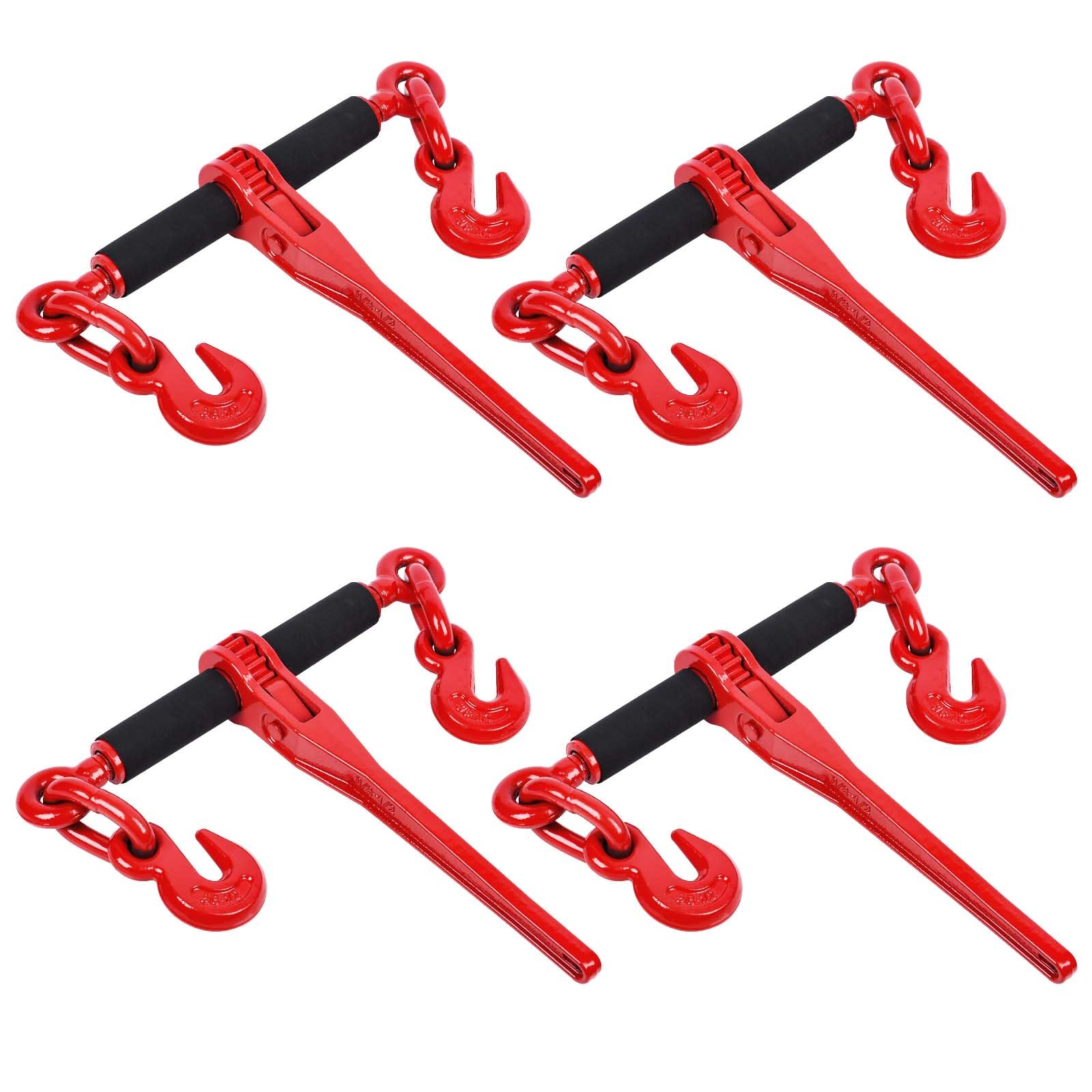 Chain Binders Ratcheting 3/8”-1/2” w/Grab Hooks - 9,200 lbs WLL