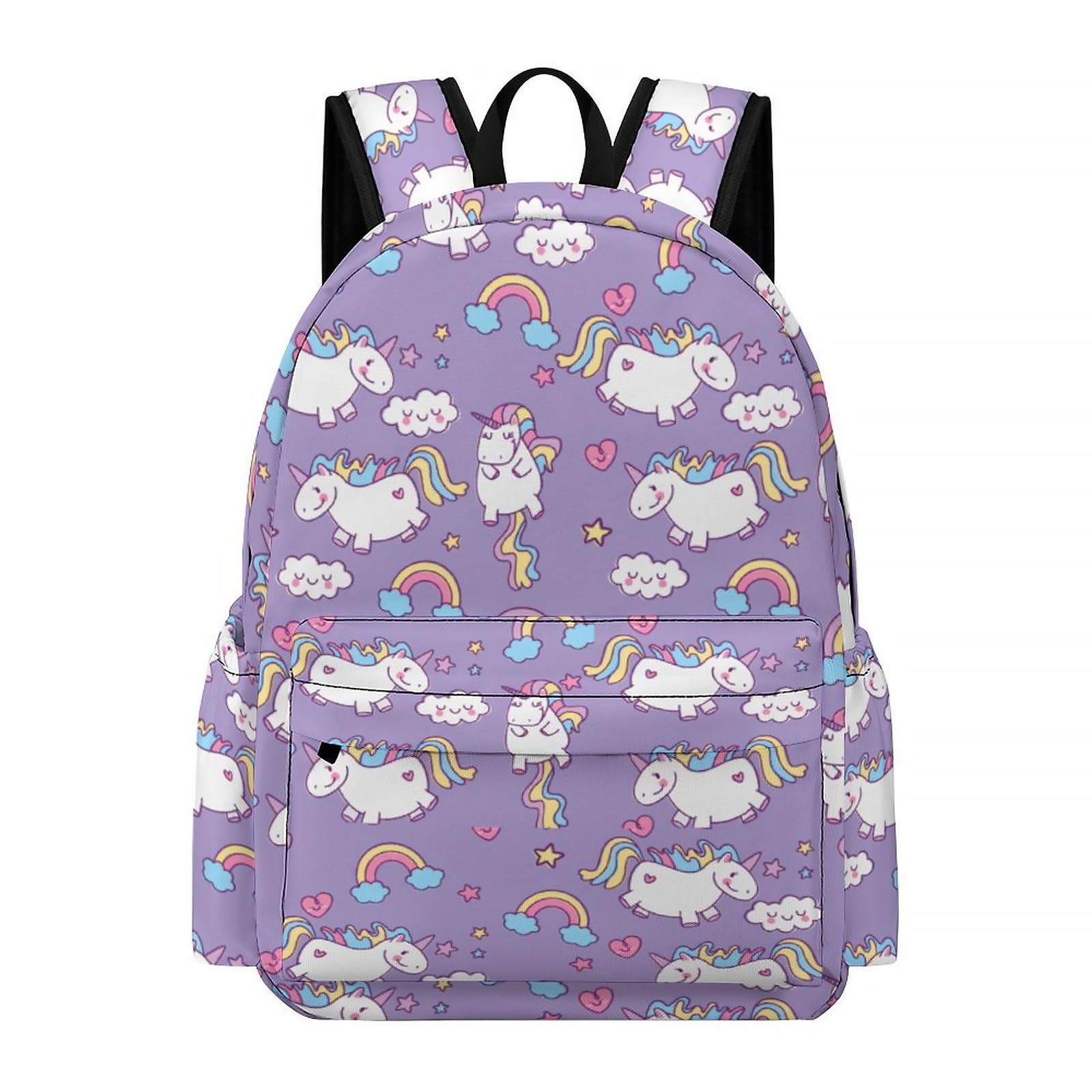 Fiwsuyr Unicorn Backpack for Girls, Kids Unicorn Bookbag for Preschool Kindergarten Elementary, 16 Inch Cartoon Schoolbag Travel Backpack