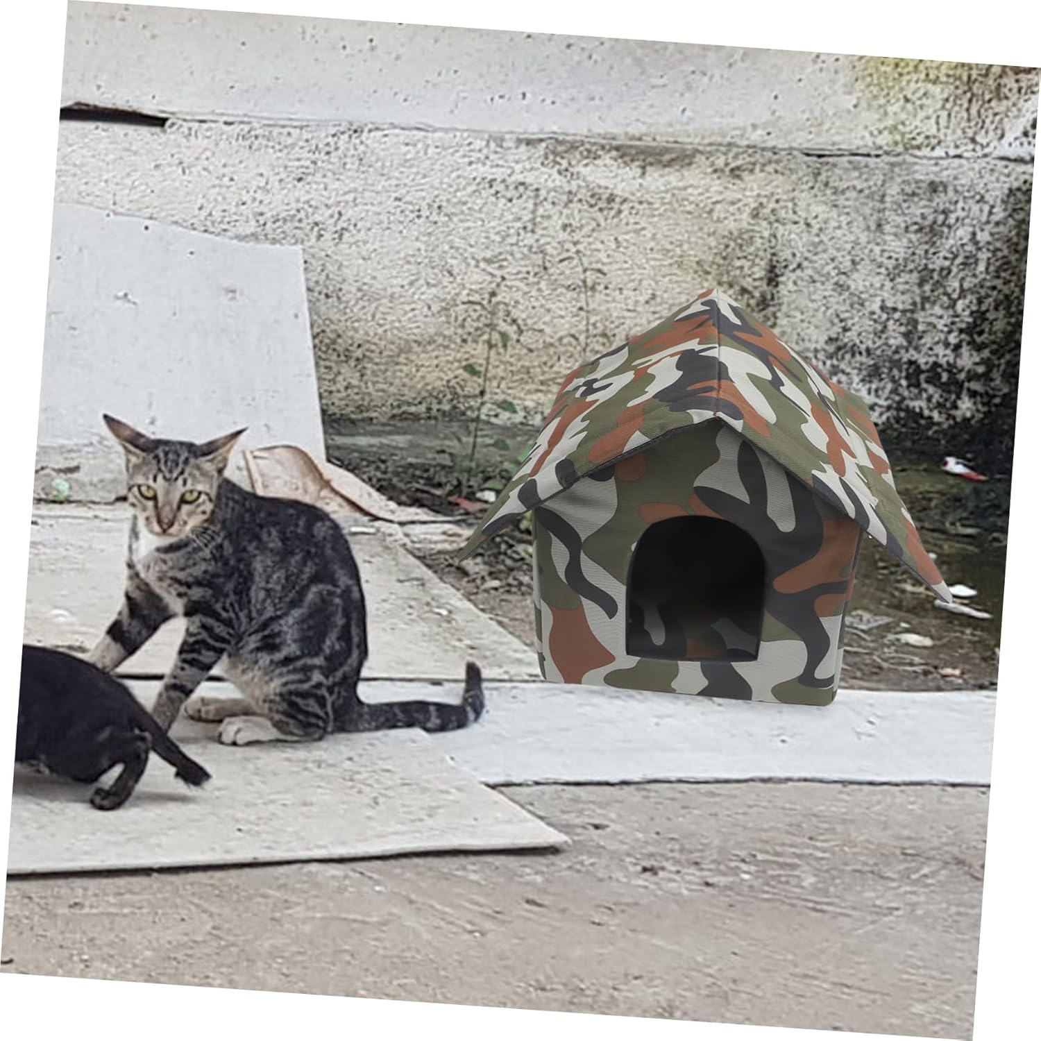 review Outdoor Cat House Outdoor Bed Heated Pet Pad Insulated Shelter Dog House Feral Cats House Outdoor Cat Kennel Cat Tent House Cat House Cat Outdoor House Cloth Winter