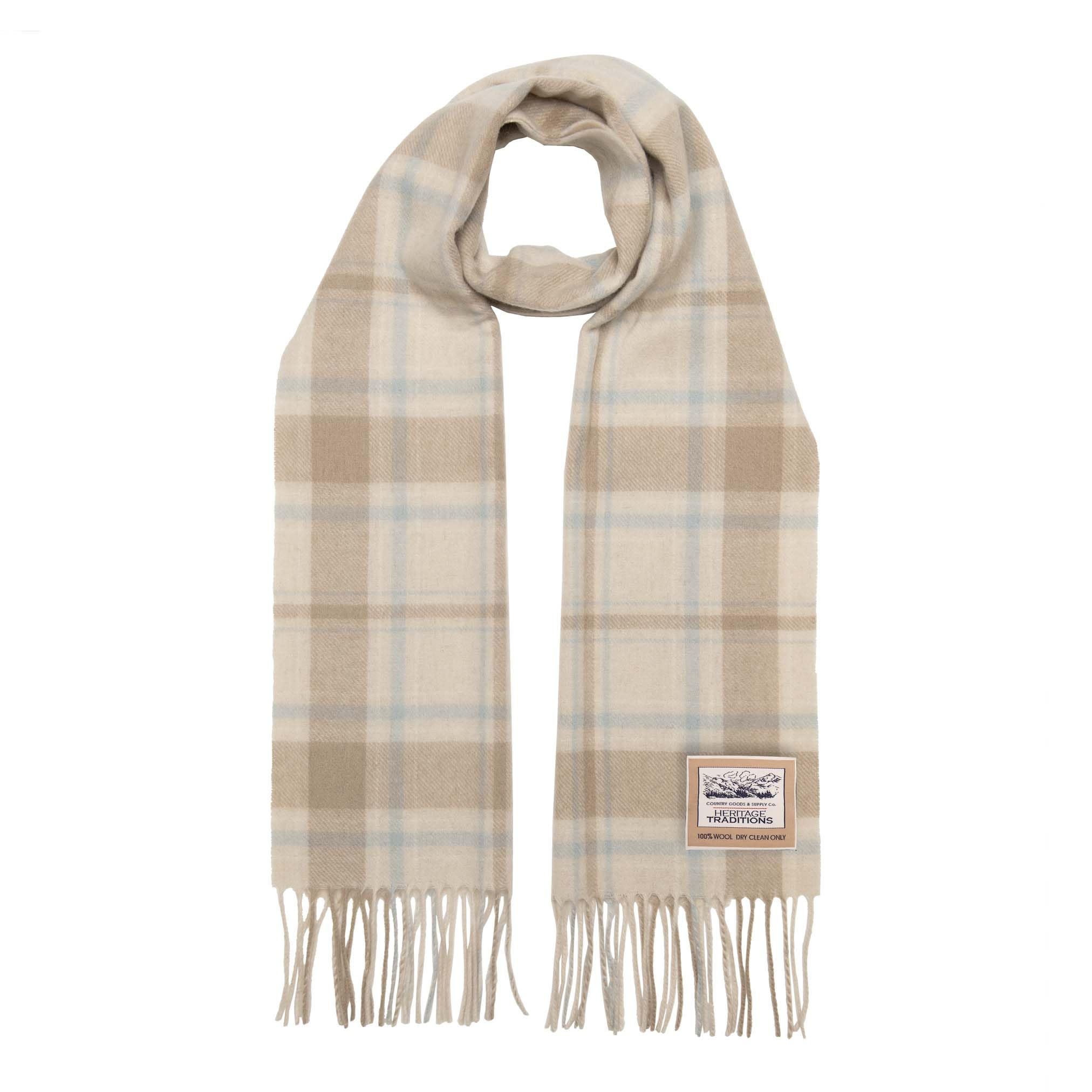 Heritage Traditions 100% Wool Scarf, Warm Winter Scarf, Accessories for Women (Camel Powder)
