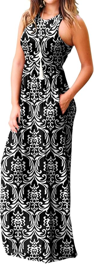 EUOVMY Women's Sleeveless Dress  95% Rayon+5% Spandex,our sleeveless summer dresses for women is made of soft fabric that can provide you comfort easily,and it has slightly stretch.