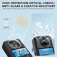Vista 3 de Protector de lente + 2 protectores de pantalla para DJI Osmo 360, película de vidrio templado HD, cubierta protectora de lente de PC para Osmo 360