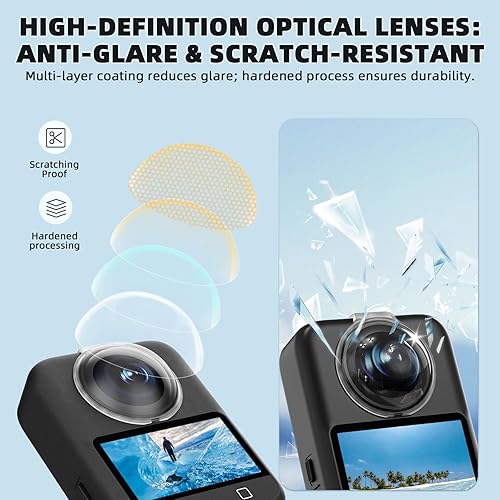 Miniatura 3 de Protector de lente + 2 protectores de pantalla para DJI Osmo 360, película de vidrio templado HD, cubierta protectora de lente de PC para Osmo 360