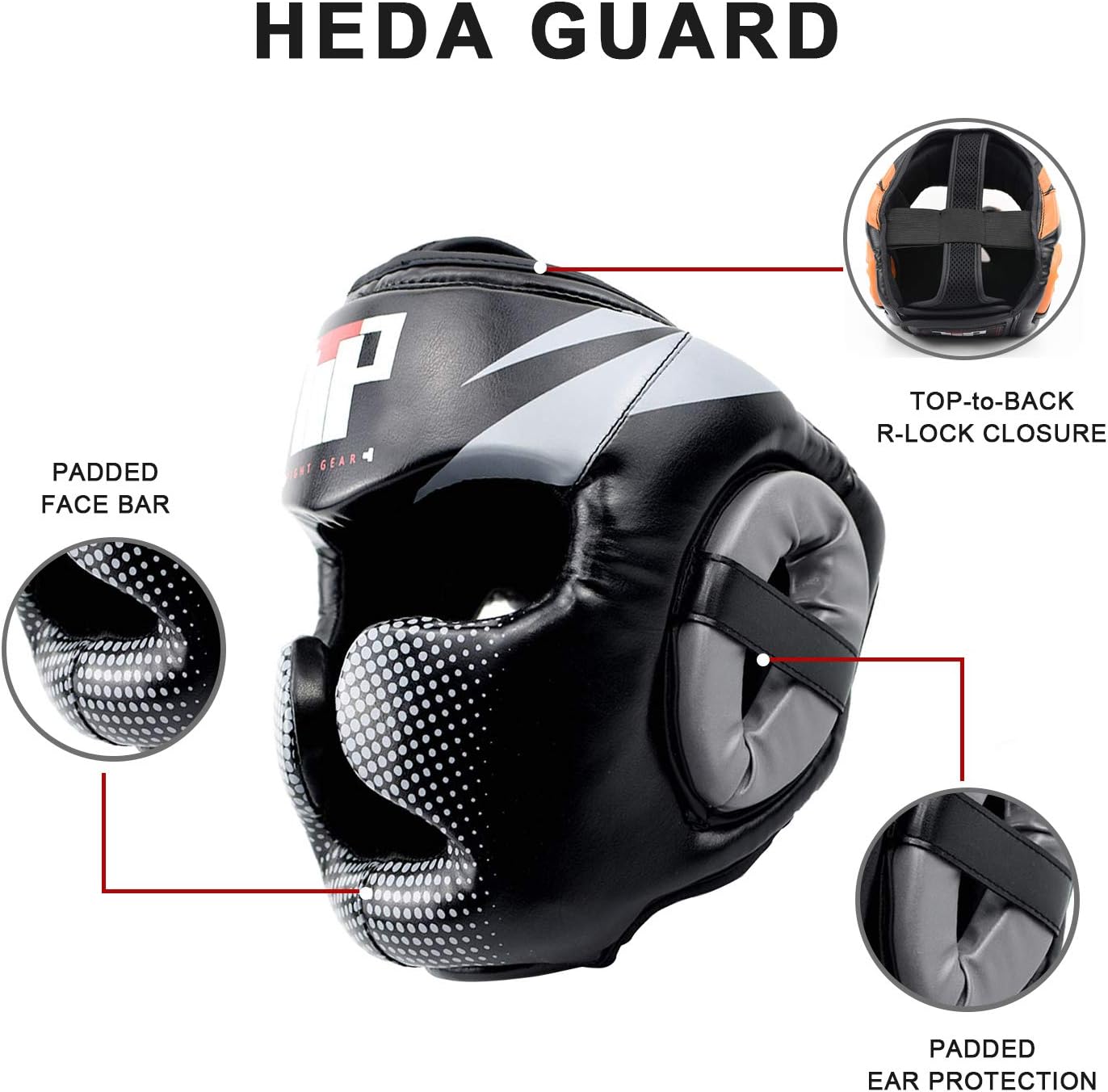 Headguard for Boxing,MMA Training Headgear, Kickboxing Head Gear, Headgear for Muay Thai, Grappling, Sparring, Kickboxing, Karate, Taekwondo,Martial Arts Headgear : Sports & Outdoors