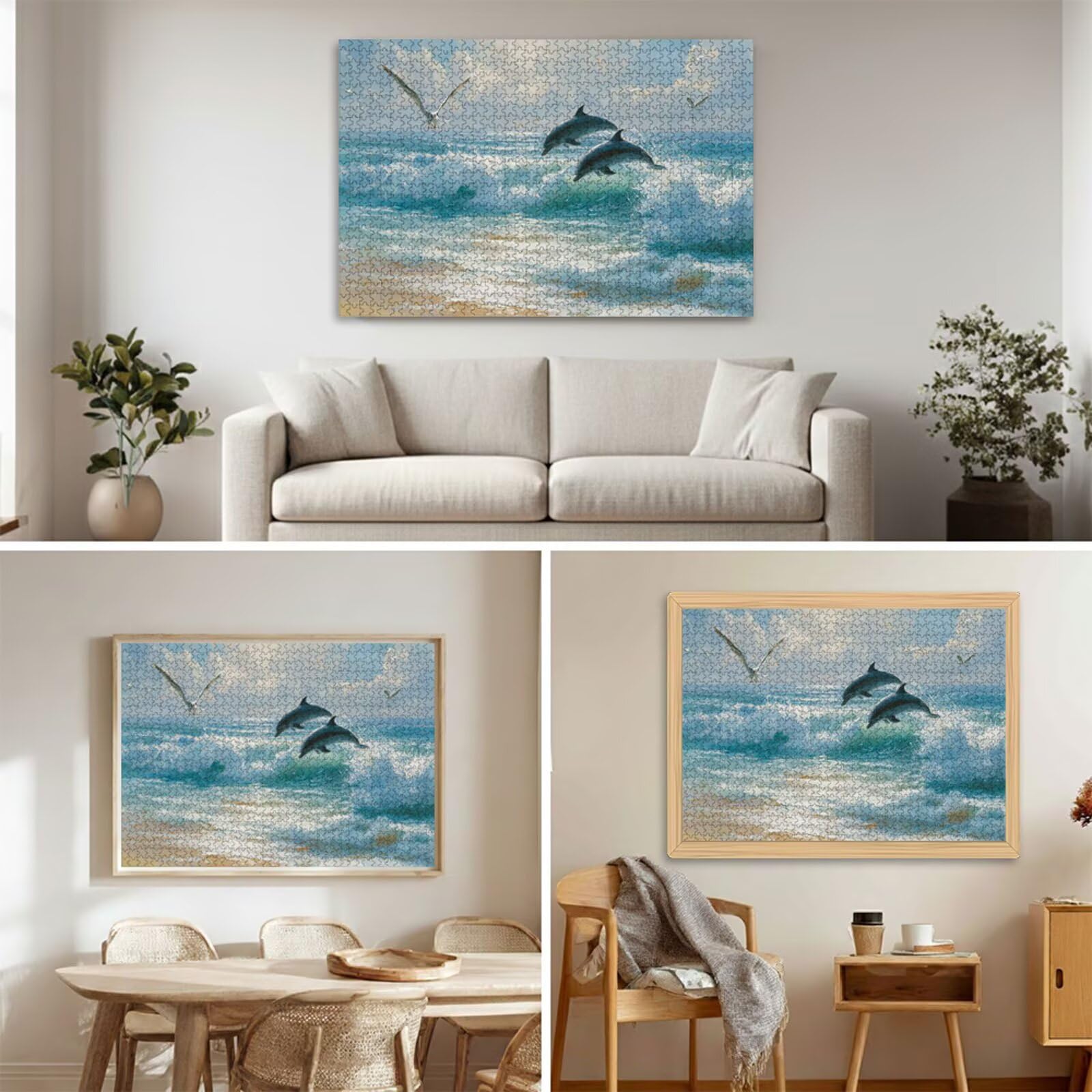 4000 Pezzi Puzzle Adulti - Delfino & Bird - Fabbricazione in Legno Robusto (Forma Classica) - Decorazione Murale con Poster - Prodotto Riservato ad Adulti e 14 Anni in Su (147x105cm) P3#478